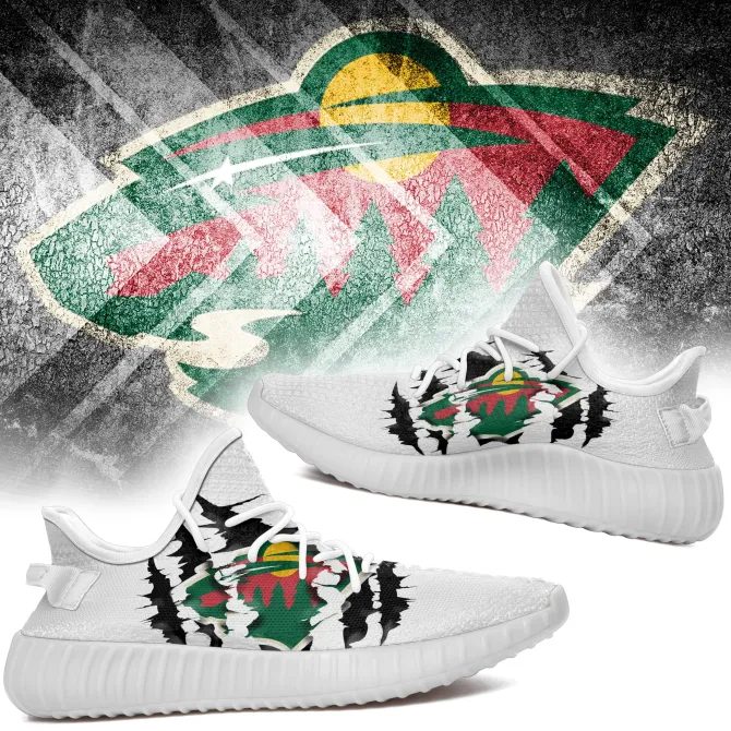 JWFancy Minnesota Wild Yeezy Boost Shoes For Men And Women