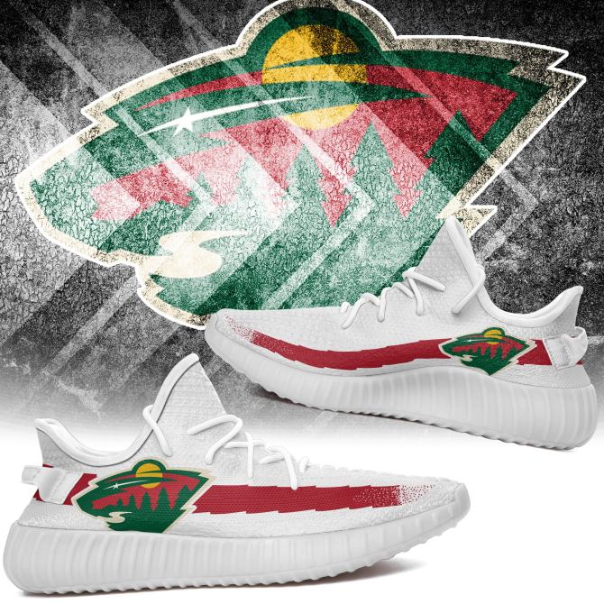 JWFancy Minnesota Wild Yeezy Boost Shoes For Men And Women