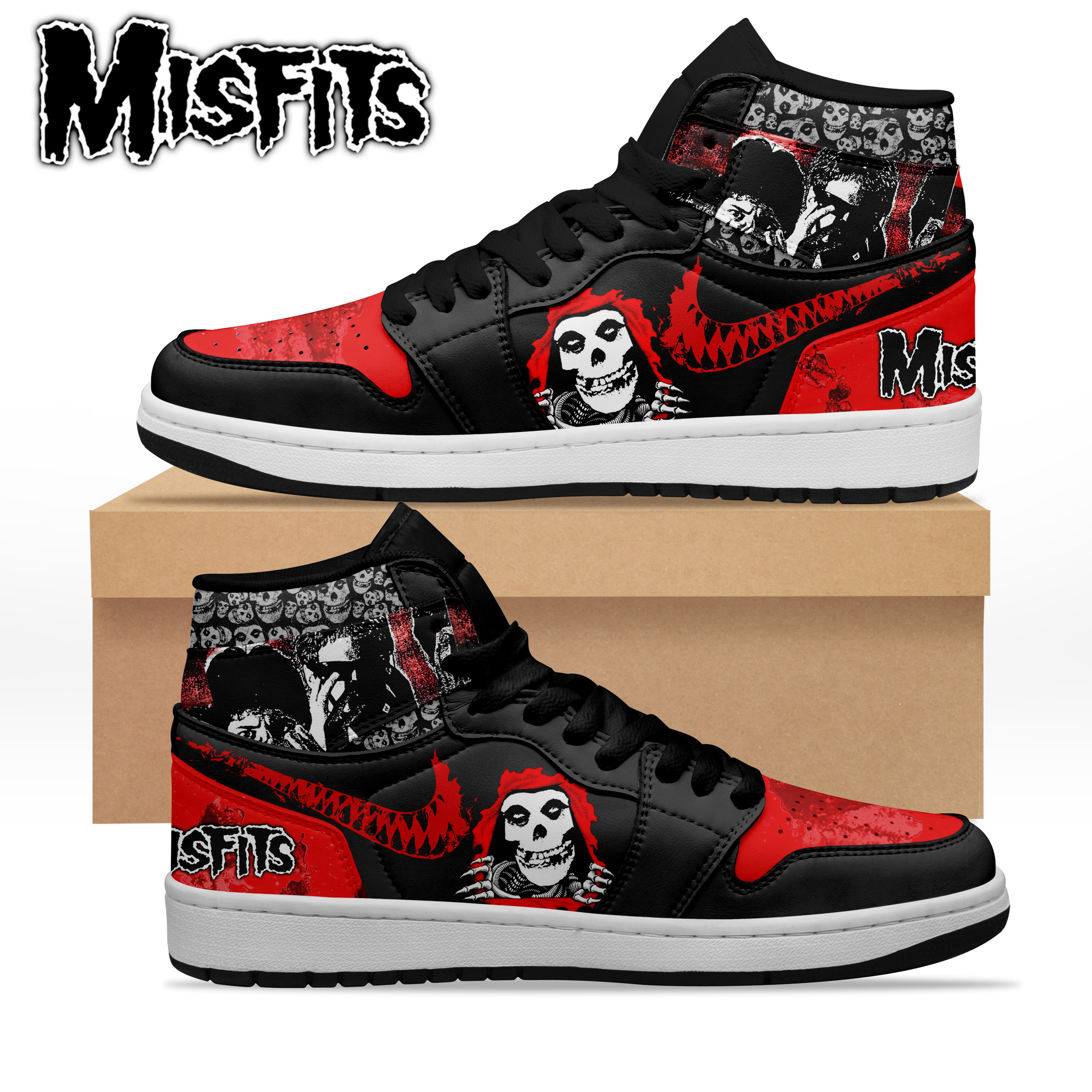 JWFancy Misfits AJ1 High Sneakers Shoes For Men And Women