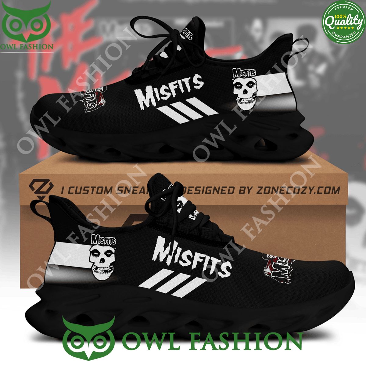 JWFancy Misfits Rock Band Max Soul Shoes Sneakers For Men And Women