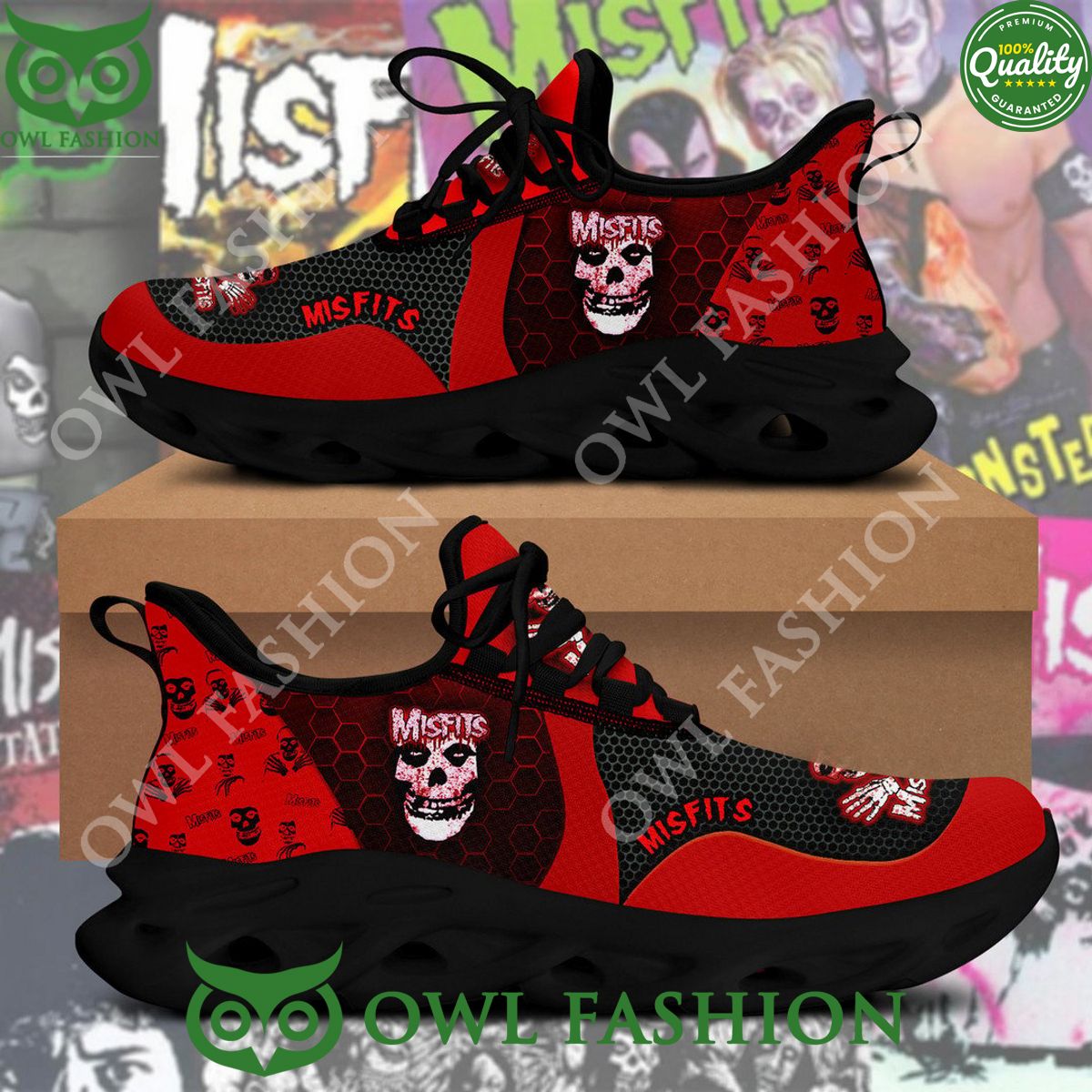 JWFancy Misfits Rock Band Max Soul Shoes Sneakers For Men And Women