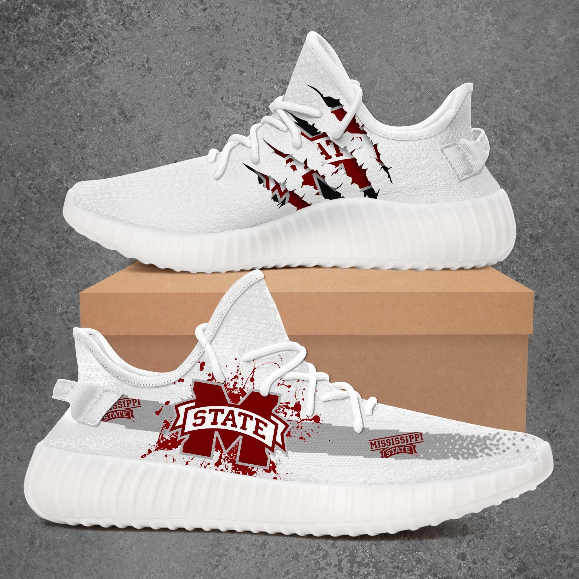 JWFancy Mississippi State Bulldogs Yeezy Boost Shoes For Men And Women