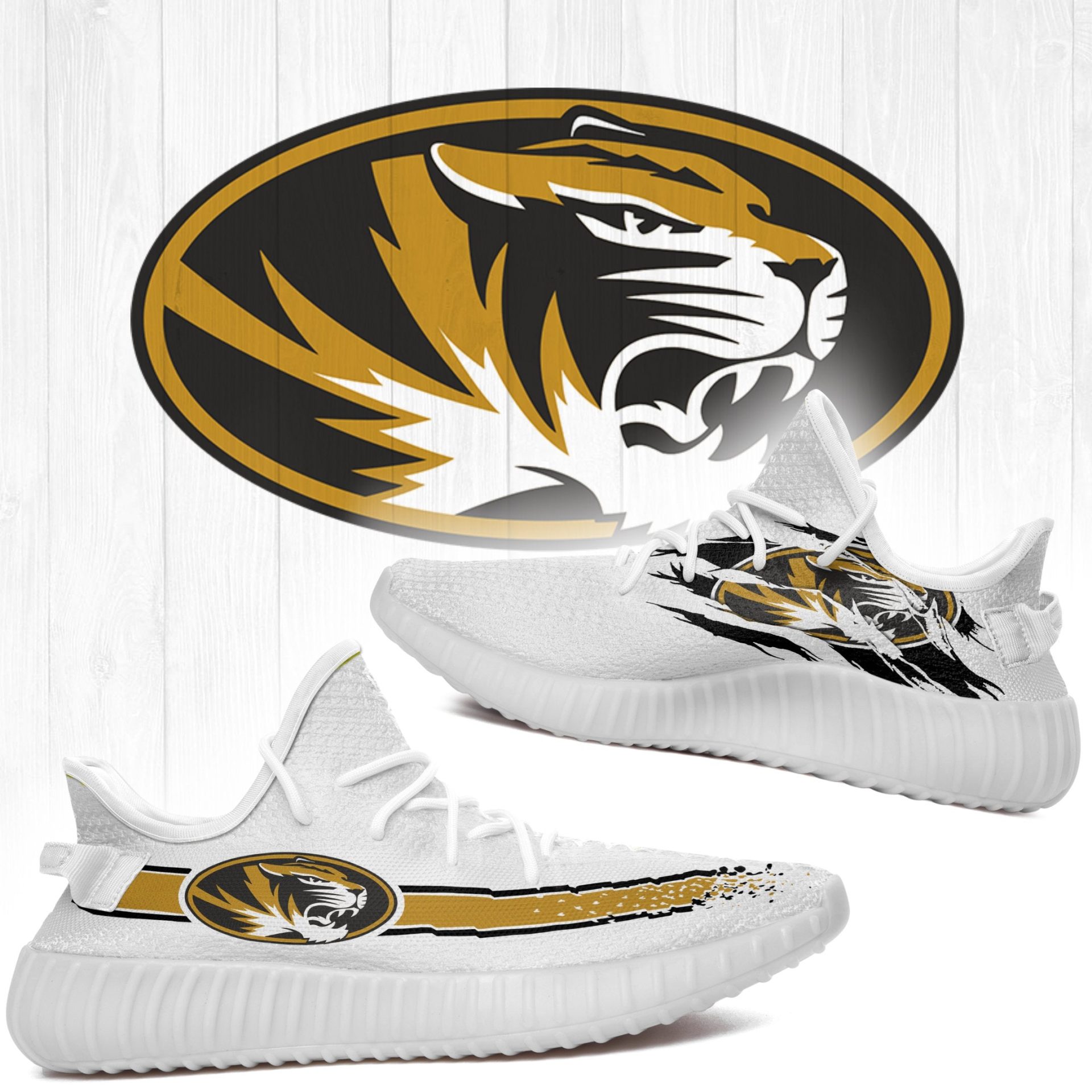 JWFancy Missouri Tigers Yeezy Boost Shoes For Men And Women
