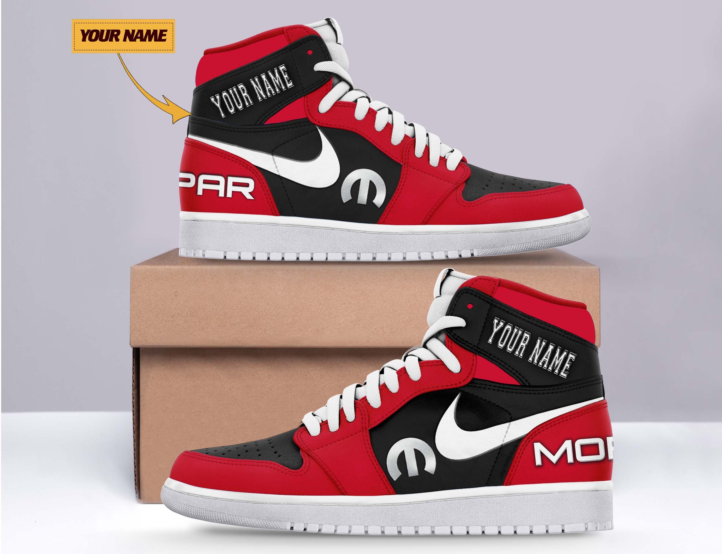 JWFancy Mopar AJ1 High Sneakers Shoes For Men And Women