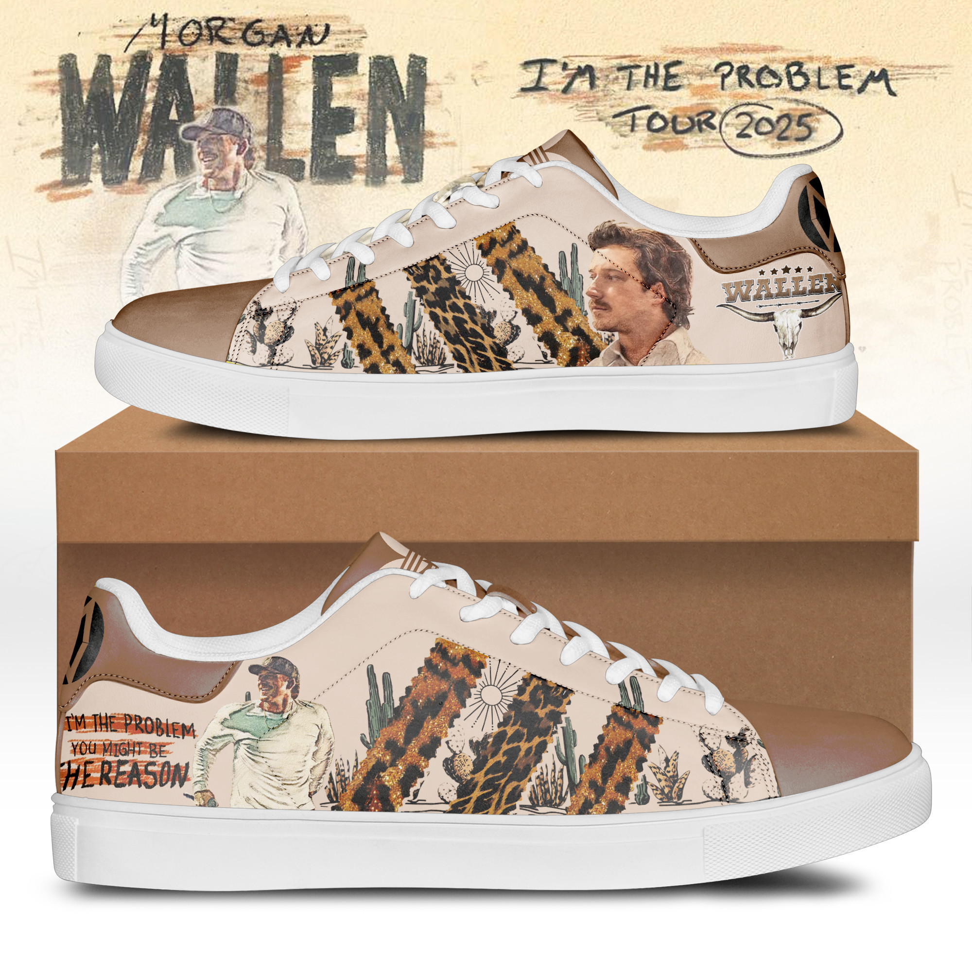 JWFancy Morgan Wallen Skate Stan Shoes Sneakes For Men And Women