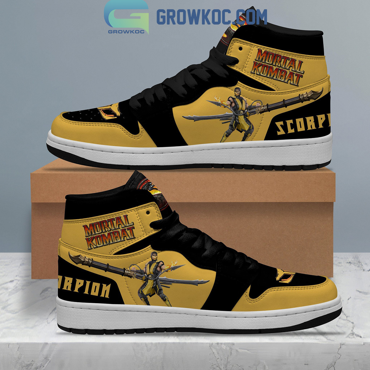JWFancy Mortal Kombat AJ1 High Sneakers Shoes For Men And Women