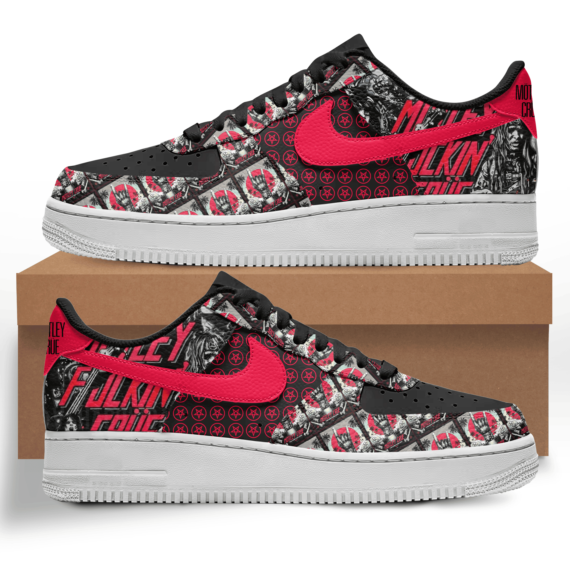JWFancy Motley Crue Air Low-Top Sneakers Shoes For Men And Women