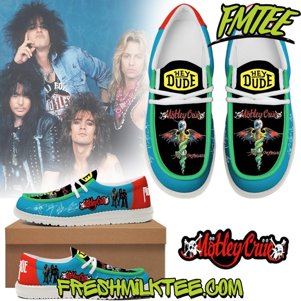 JWFancy Motley Crue Hey Dude Shoes Wally Men's Lace Up Loafers Comfortable For Men And Women