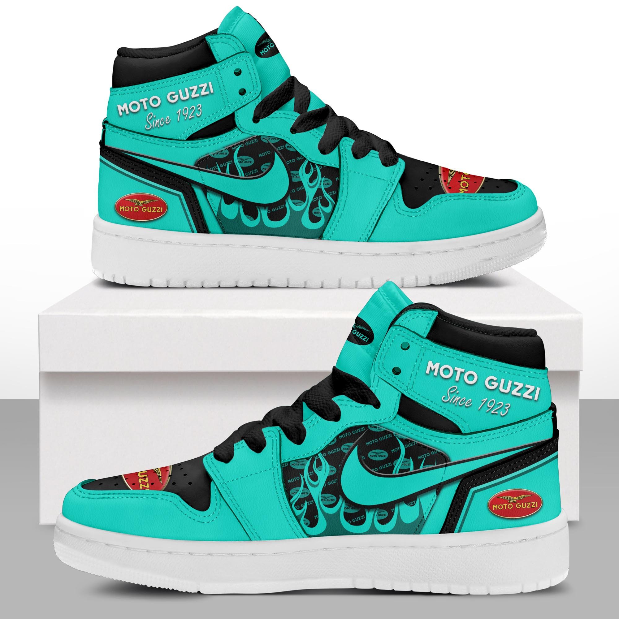 JWFancy Moto-Guzzi AJ1 High Sneakers Shoes For Men And Women