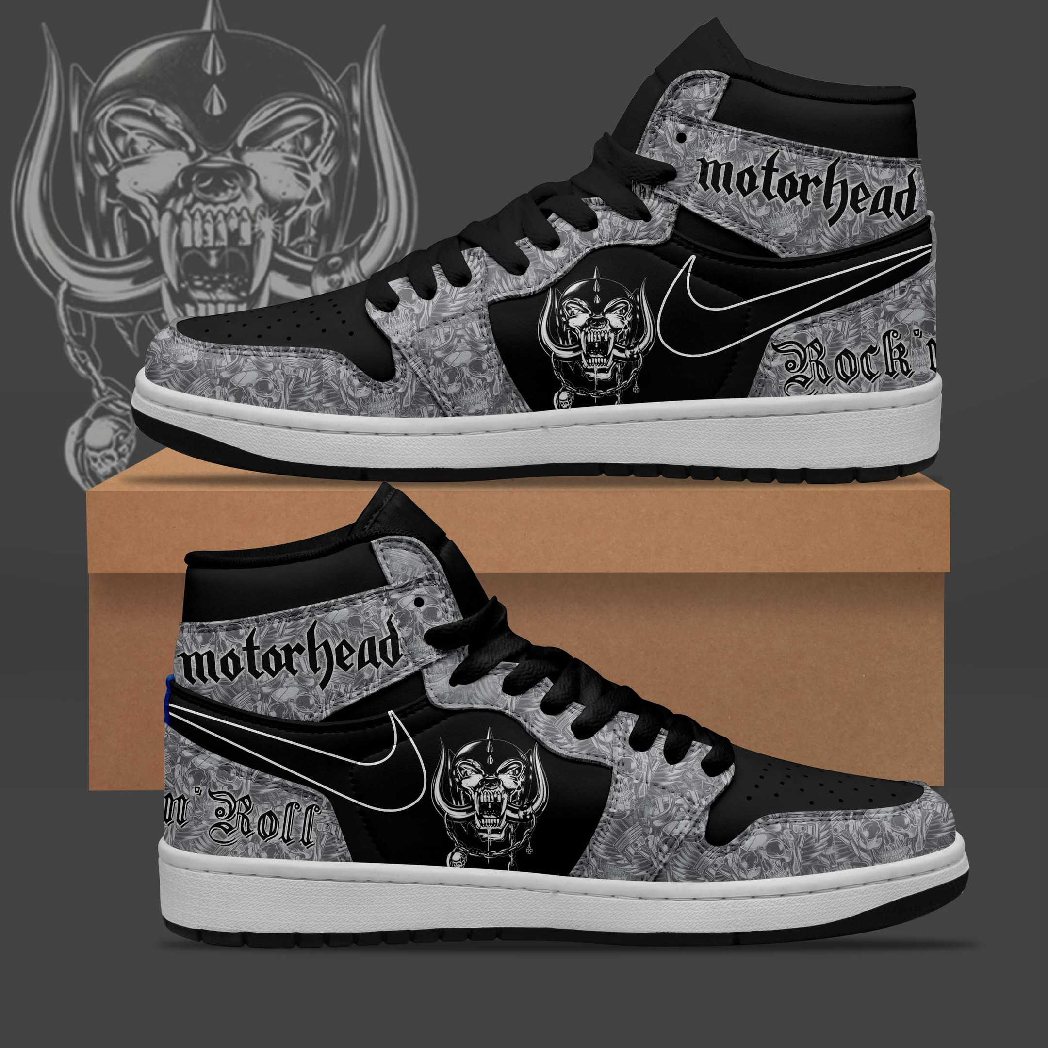 JWFancy Motorhead AJ1 High Sneakers Shoes For Men And Women