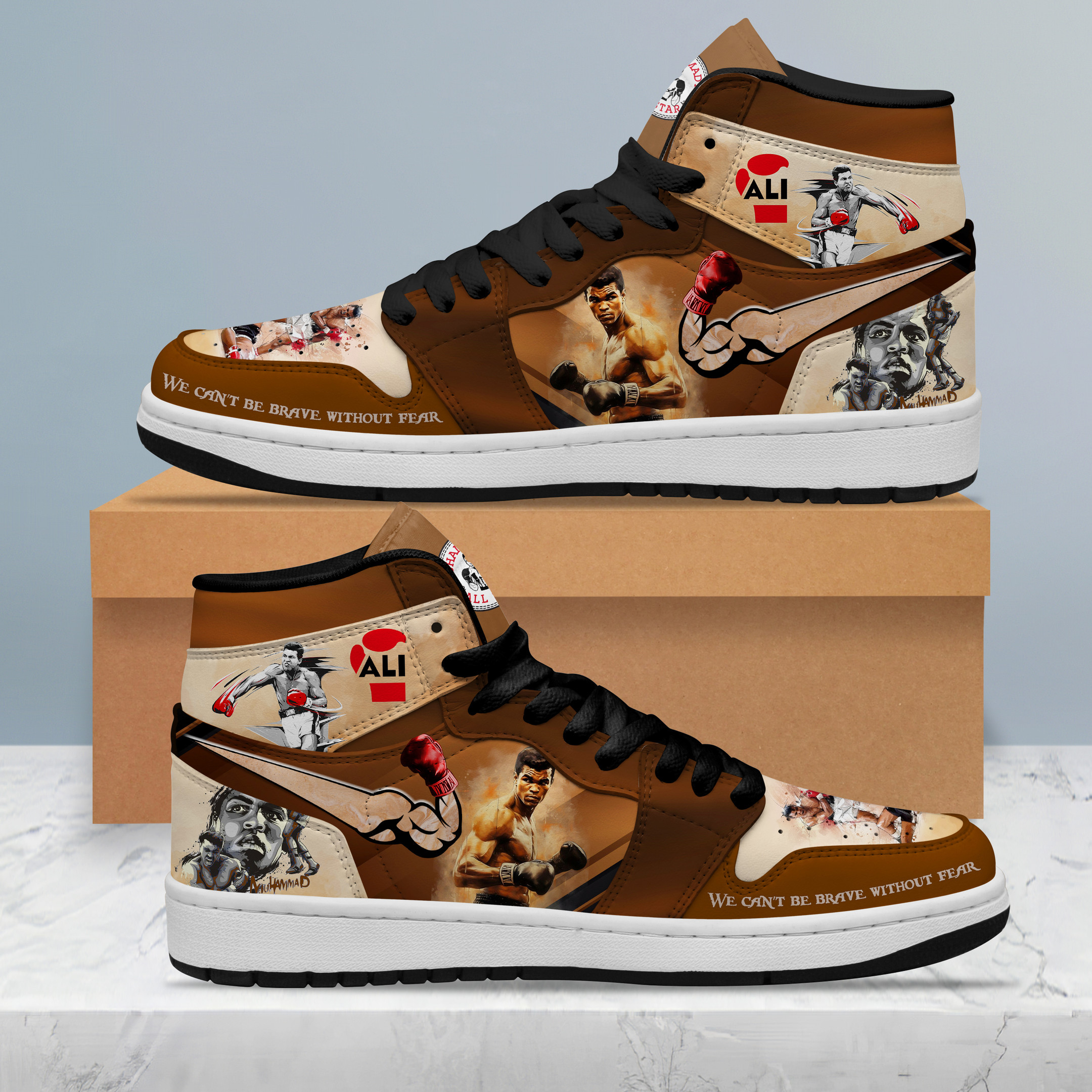 JWFancy Muhammad Ali AJ1 High Sneakers Shoes For Men And Women