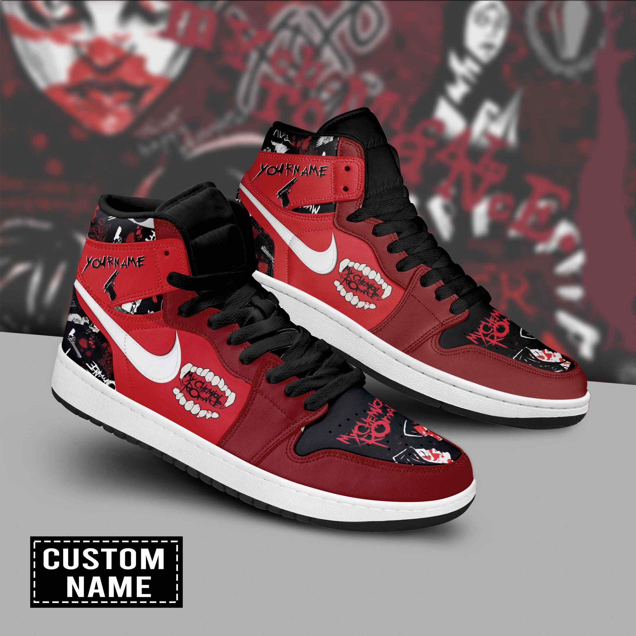 JWFancy My Chemical Romance AJ1 High Sneakers Shoes For Men And Women