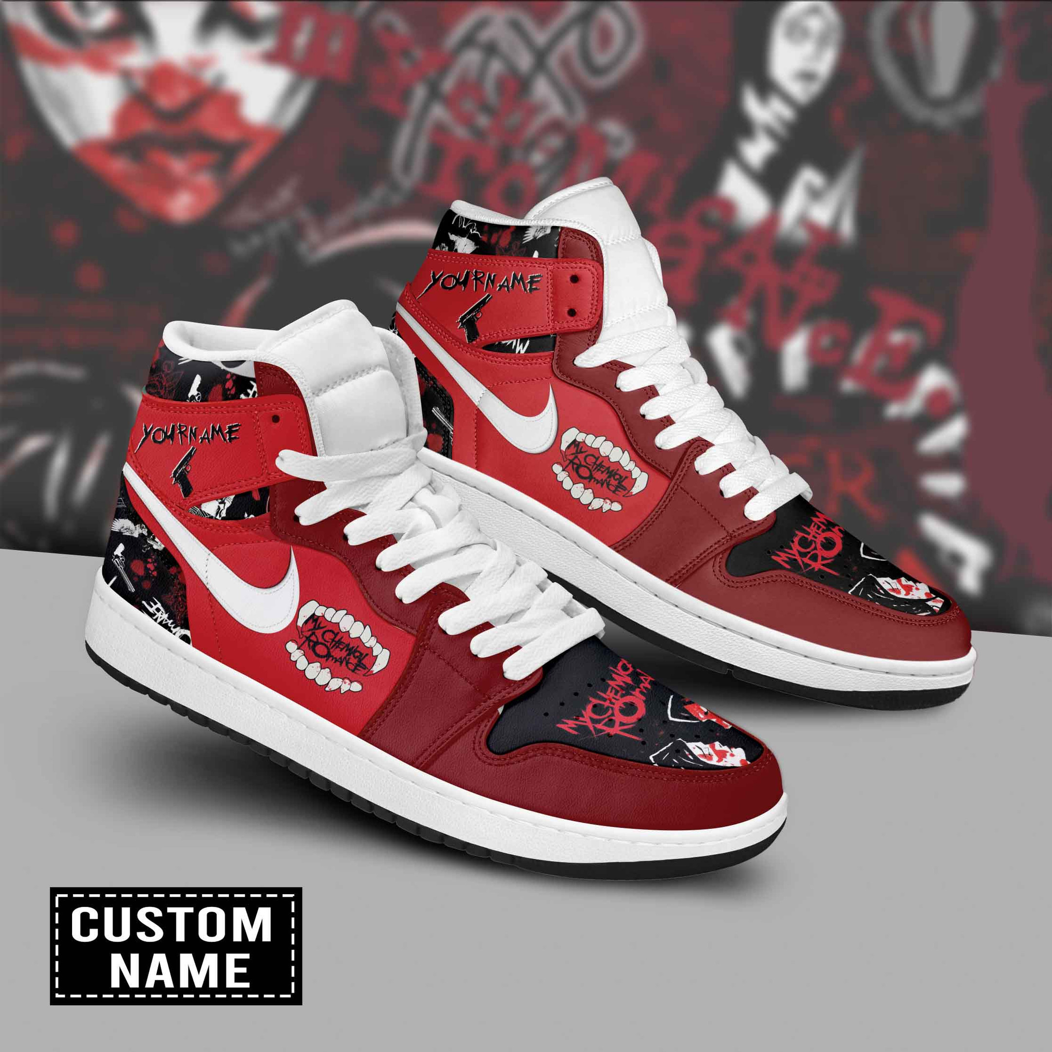 JWFancy My Chemical Romance AJ1 High Sneakers Shoes For Men And Women