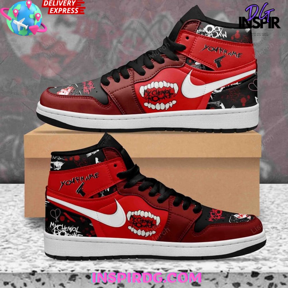 JWFancy My Chemical Romance AJ1 High Sneakers Shoes For Men And Women