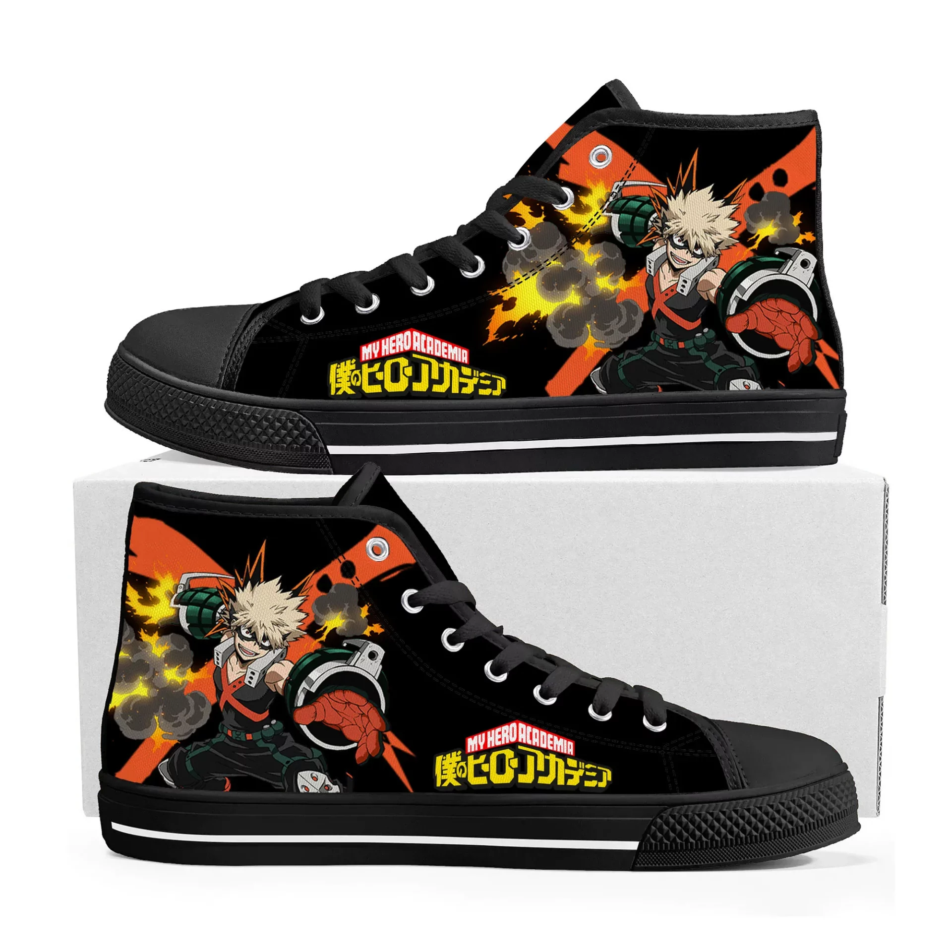 JWFancy My hero academia High Top Canvas Sneakers Shoes For Men And Women