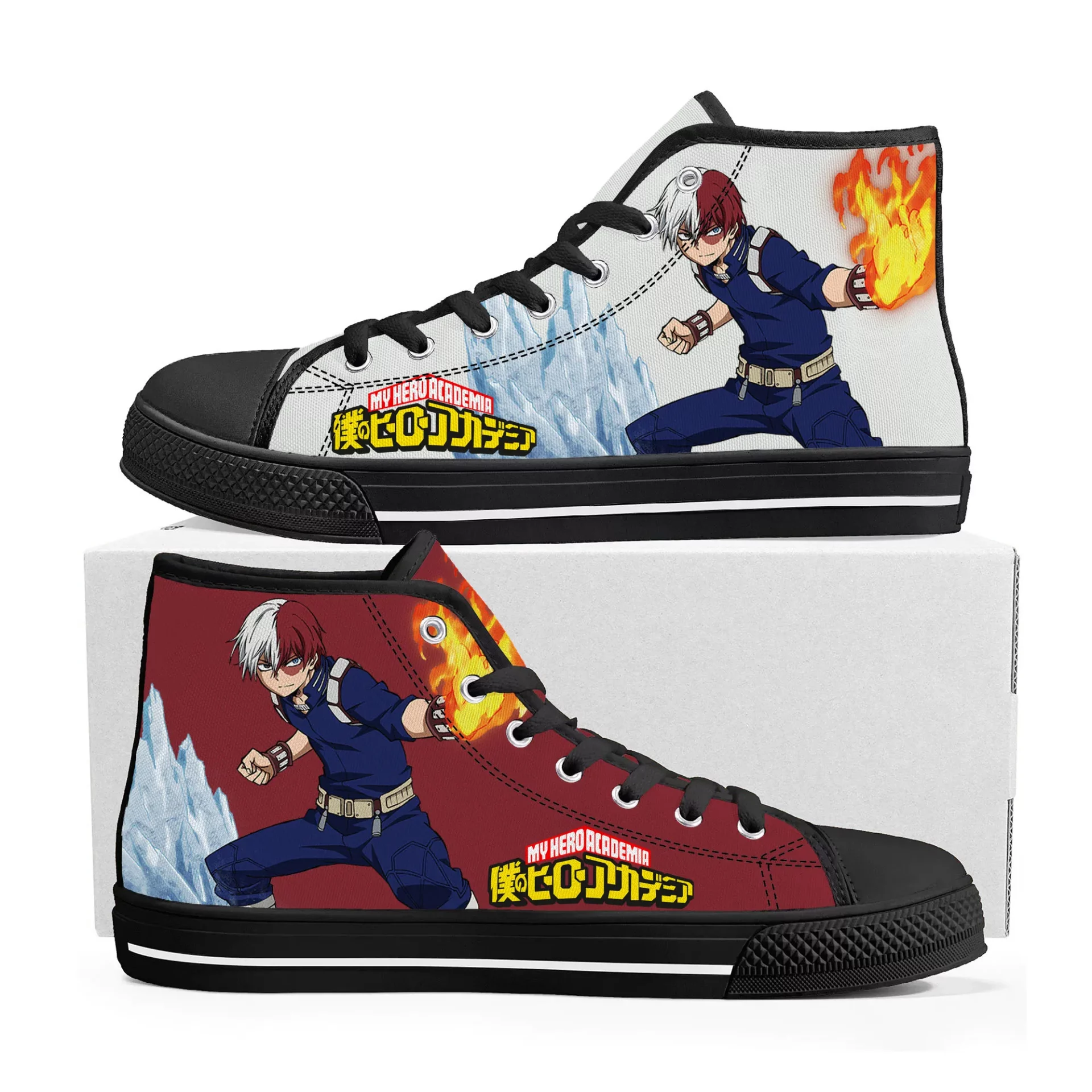 JWFancy My hero academia High Top Canvas Sneakers Shoes For Men And Women