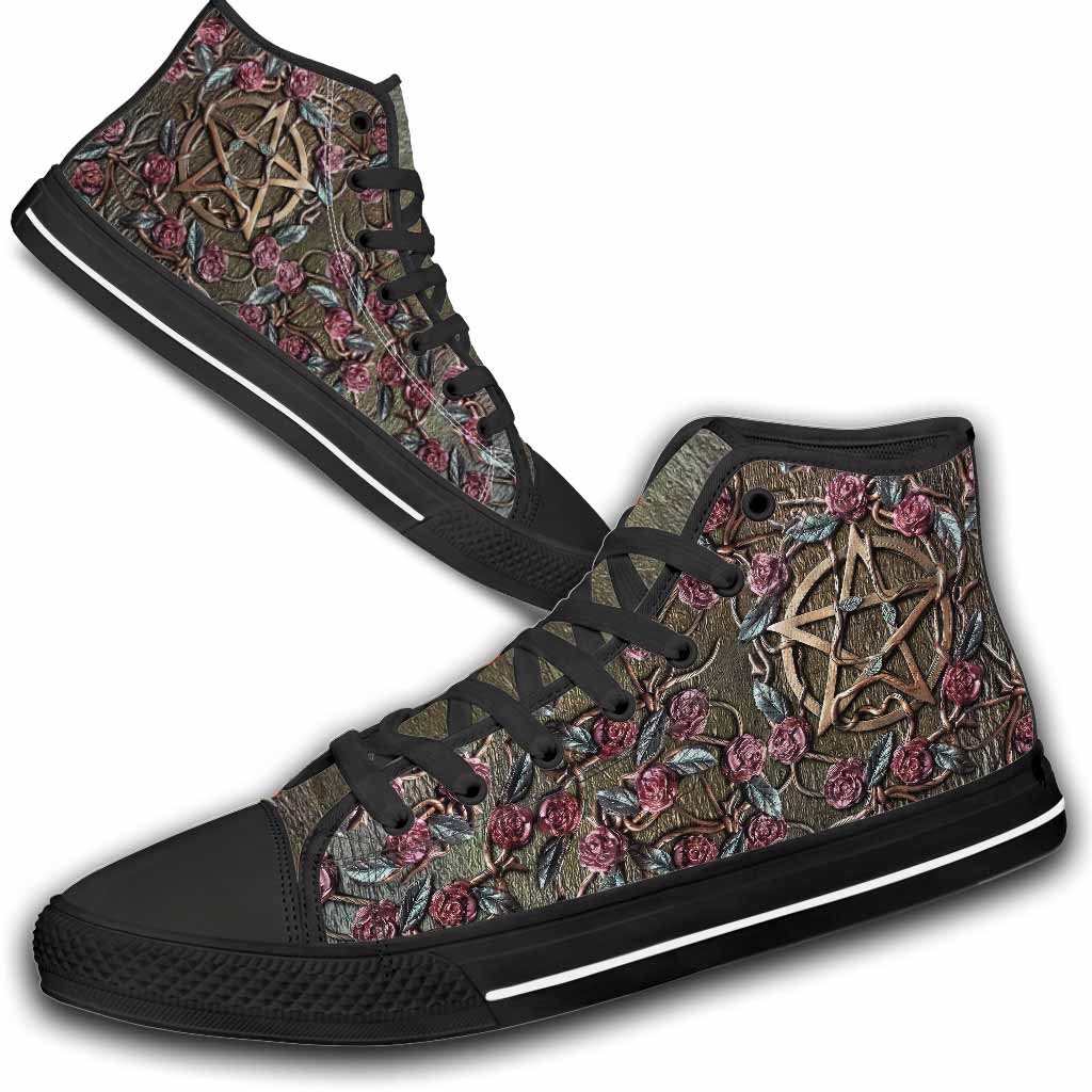 JWFancy Mystical Witch 3D Pattern Print High Top Canvas Sneakers Shoes For Men And Women
