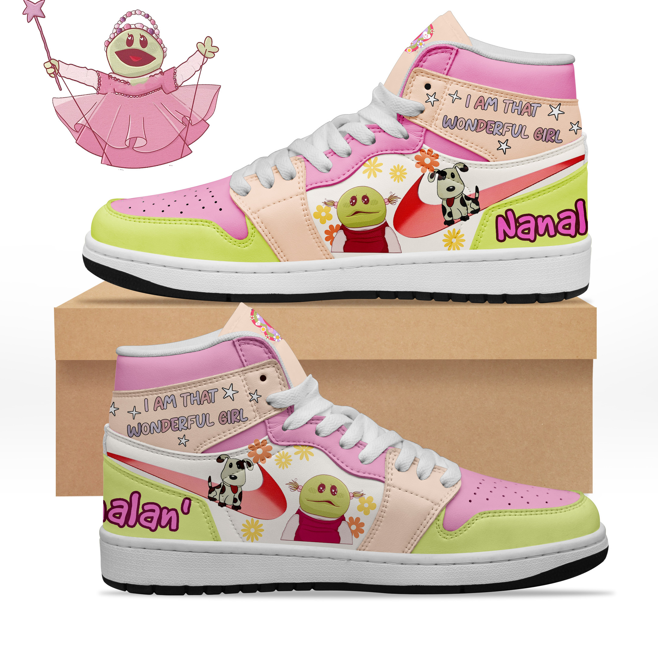 JWFancy Nanalan AJ1 High Sneakers Shoes For Men And Women