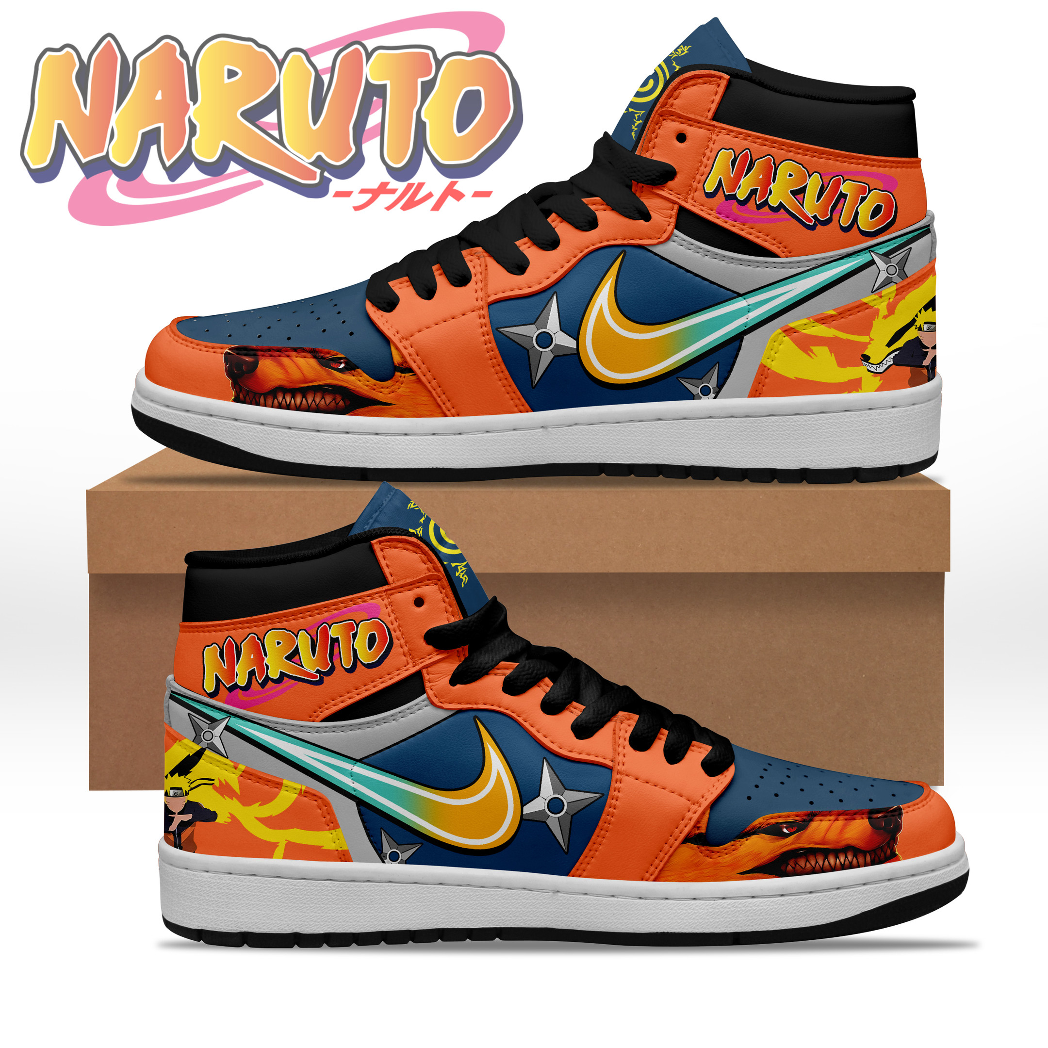 JWFancy Naruto AJ1 High Sneakers Shoes For Men And Women