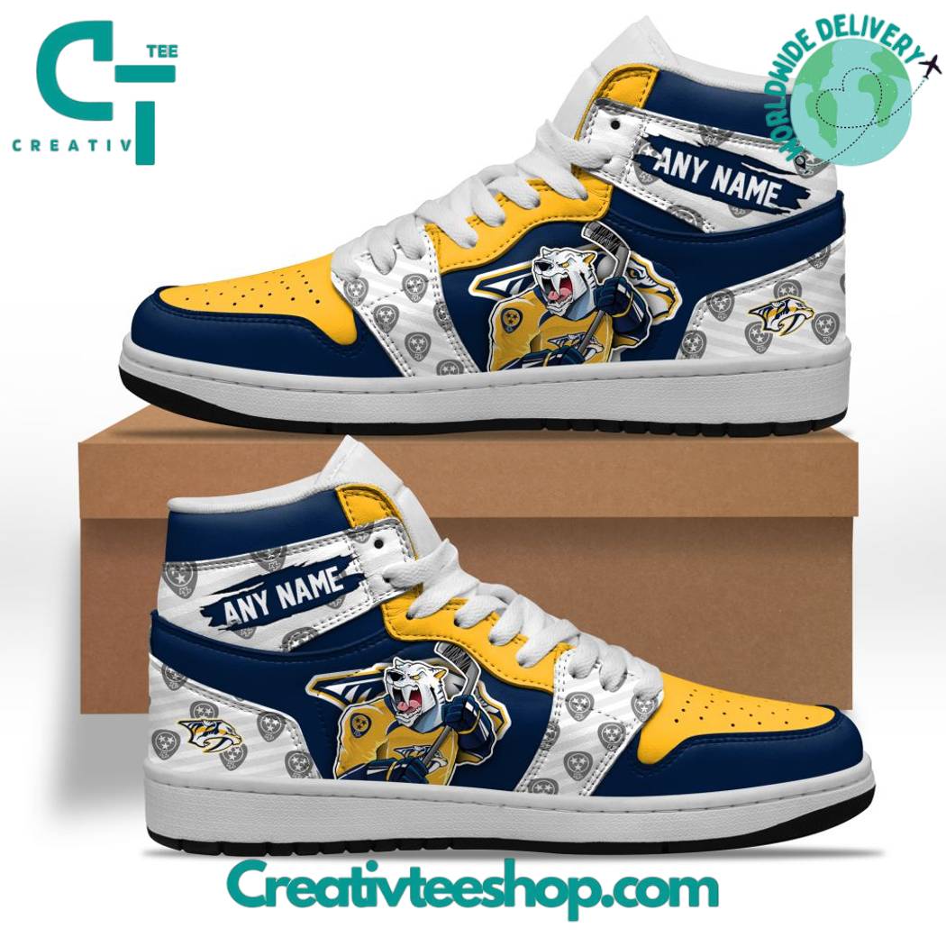 JWFancy Nashville Predators AJ1 High Sneakers Shoes For Men And Women