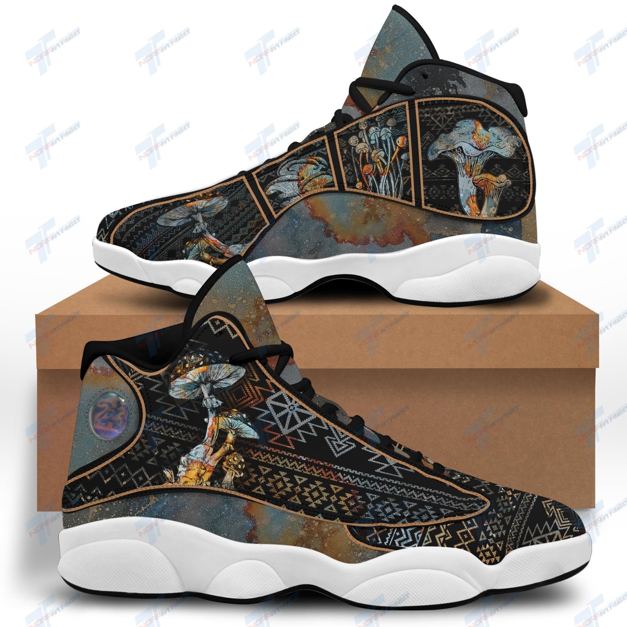 JWFancy Native Mushroom Mushroom AJ13 Sneakers Shoes For Men And Women