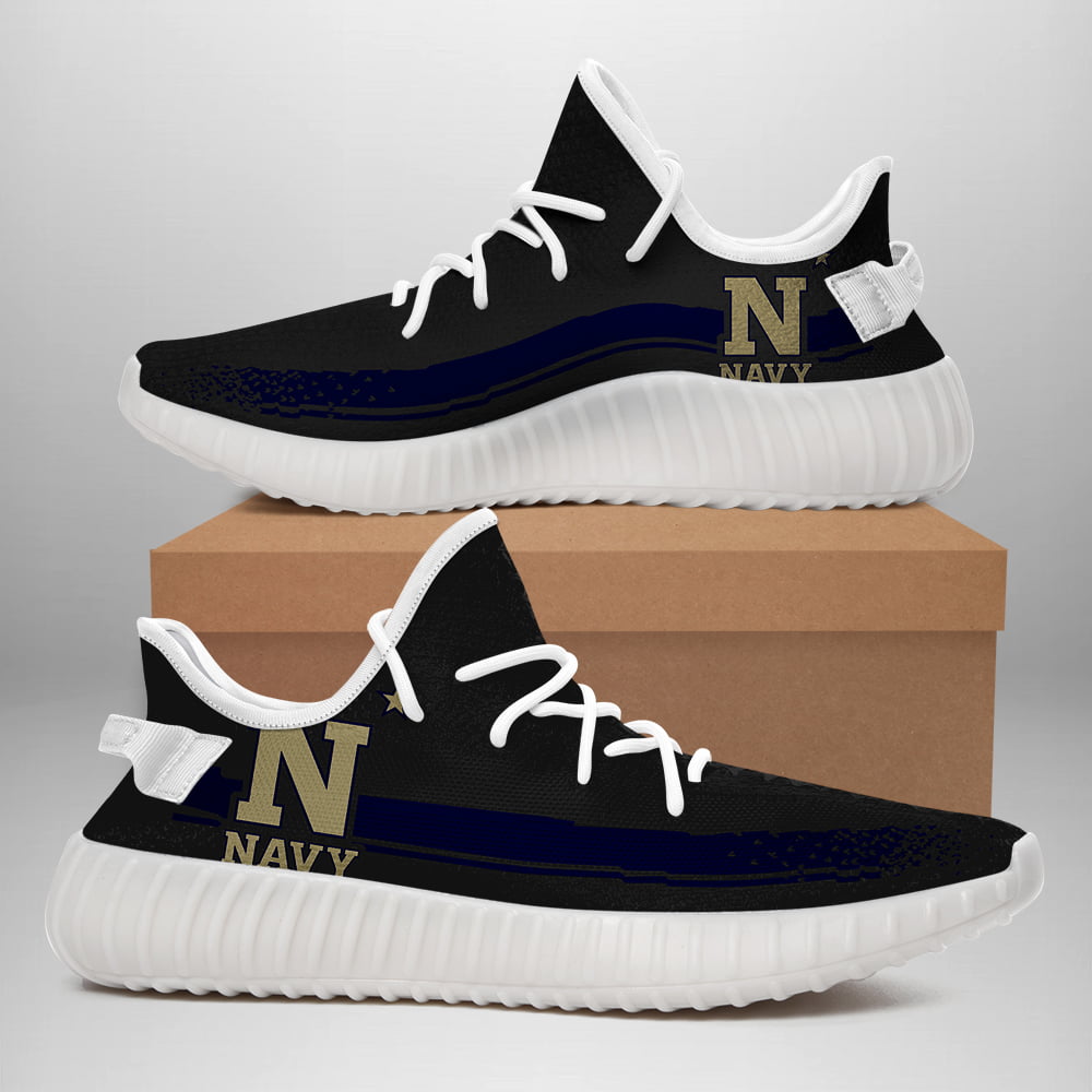 JWFancy Navy Midshipmen Yeezy Boost Shoes For Men And Women