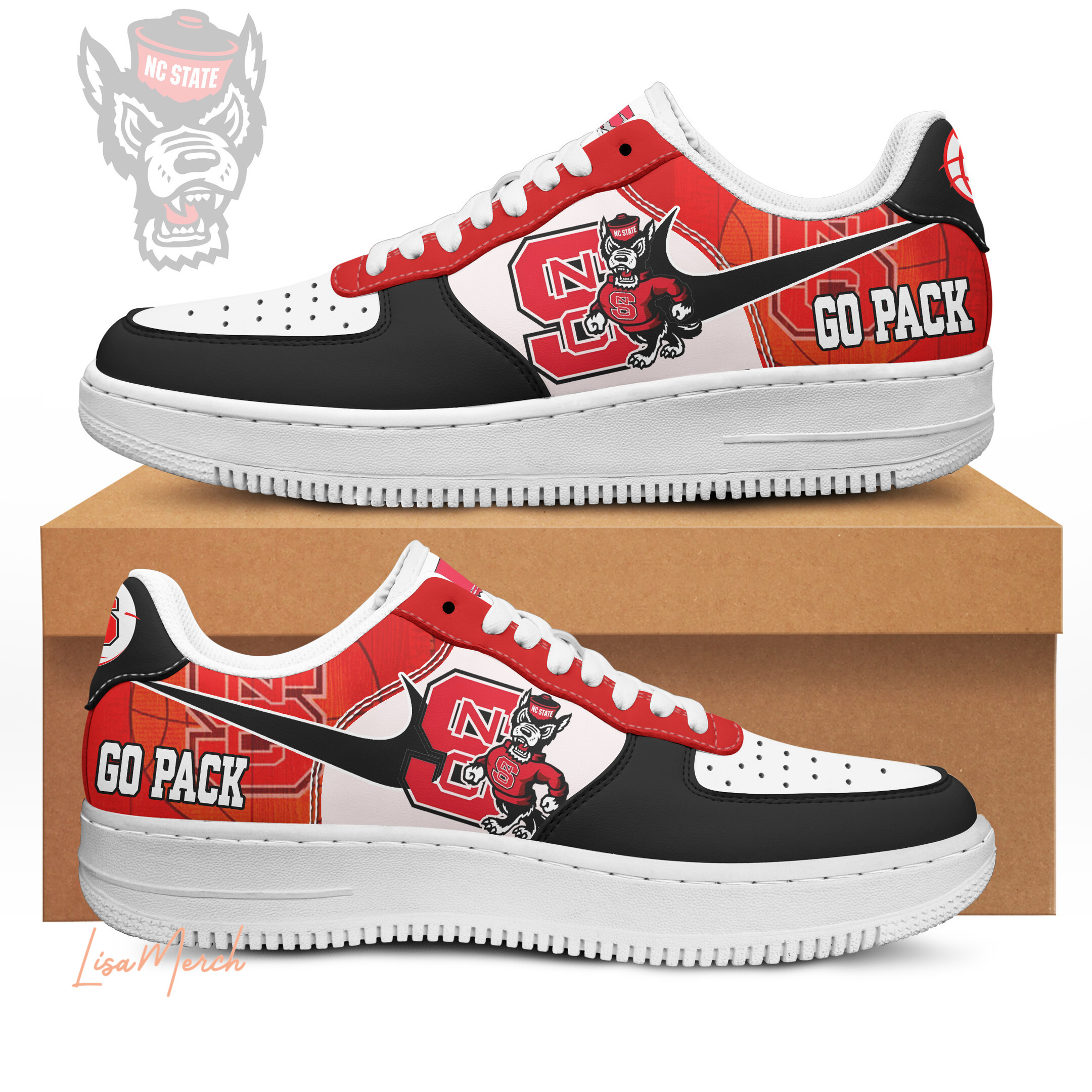 JWFancy NC State Wolfpack Air Low-Top Sneakers Shoes For Men And Women