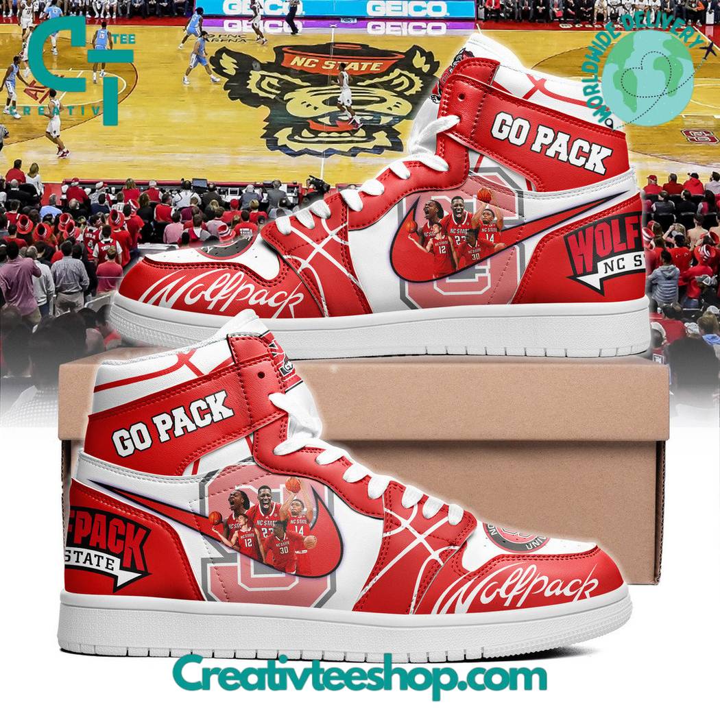 JWFancy NC State Wolfpack AJ1 High Sneakers Shoes For Men And Women