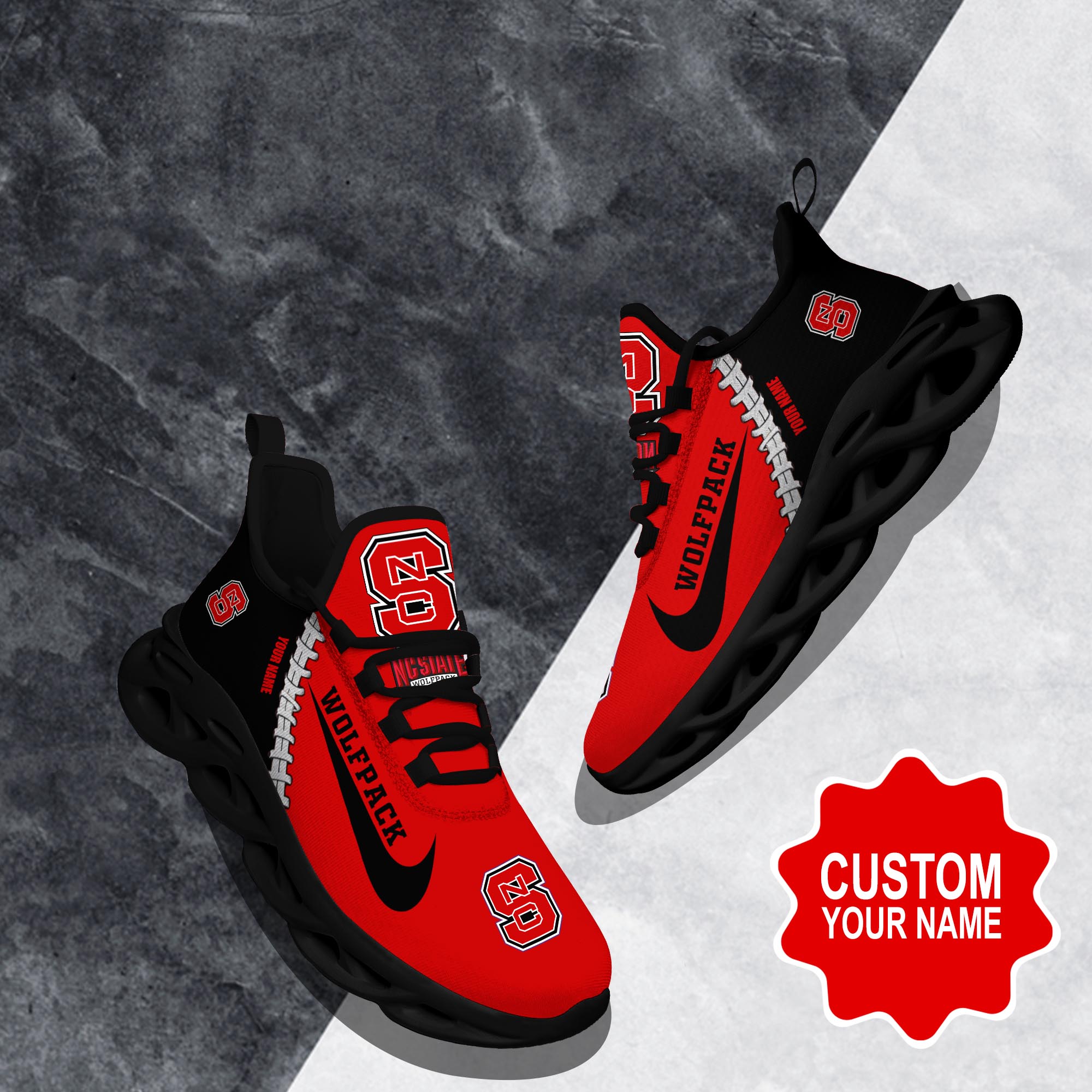 JWFancy NC State Wolfpack Max Soul Shoes Sneakers For Men And Women
