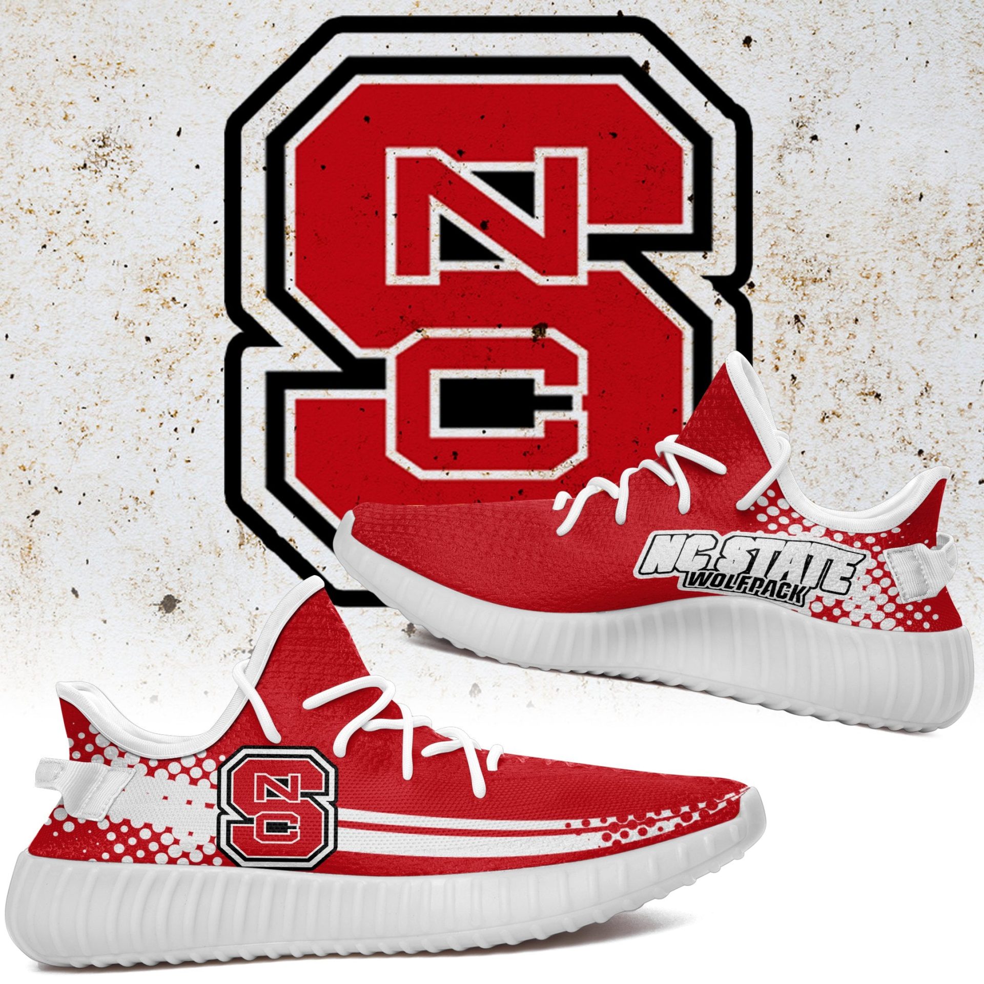 JWFancy NC State Wolfpack Yeezy Boost Shoes For Men And Women