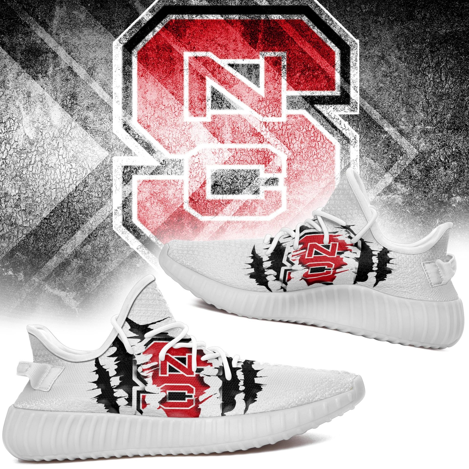 JWFancy NC State Wolfpack Yeezy Boost Shoes For Men And Women