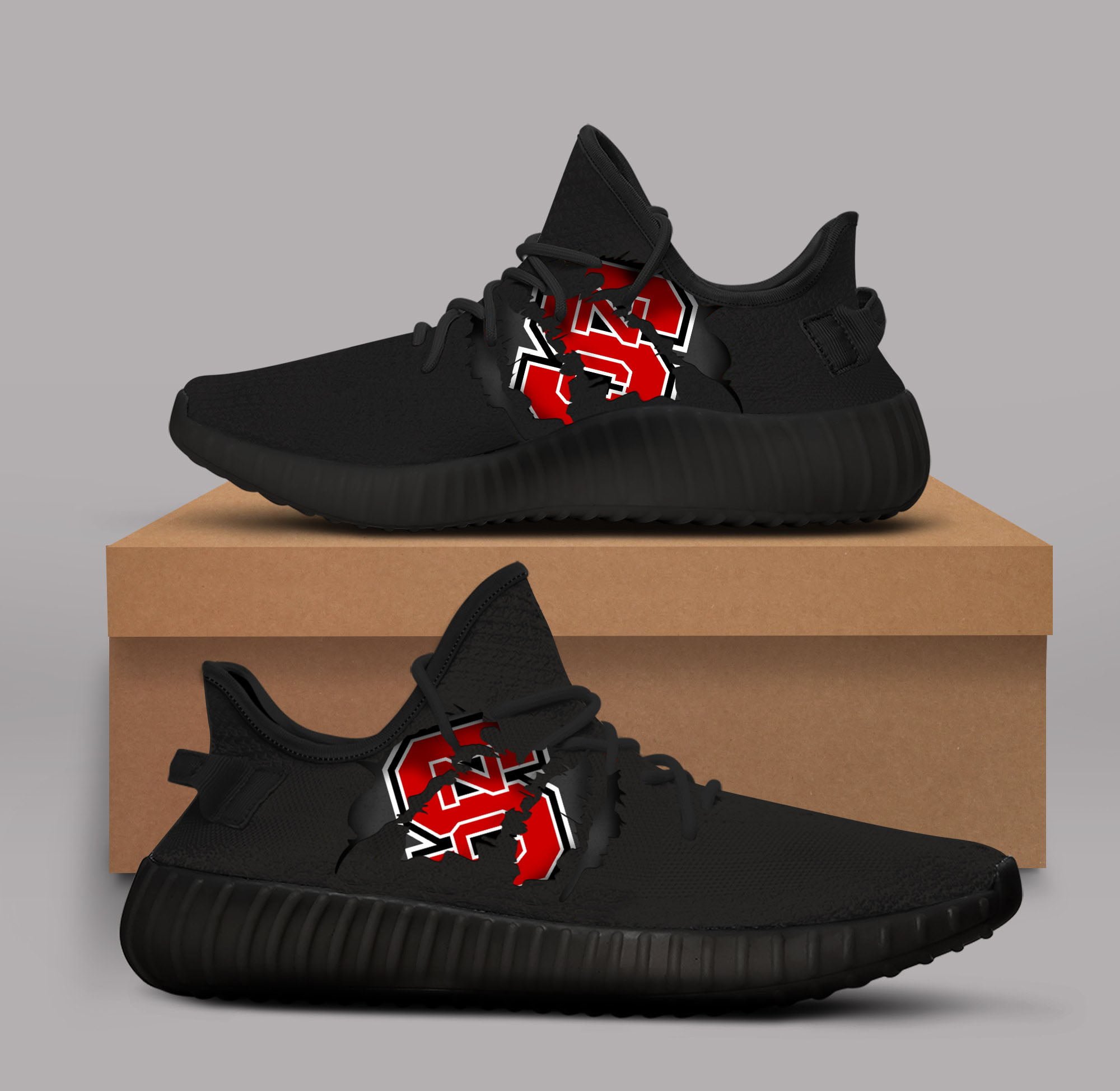 JWFancy NC State Wolfpack Yeezy Boost Shoes For Men And Women