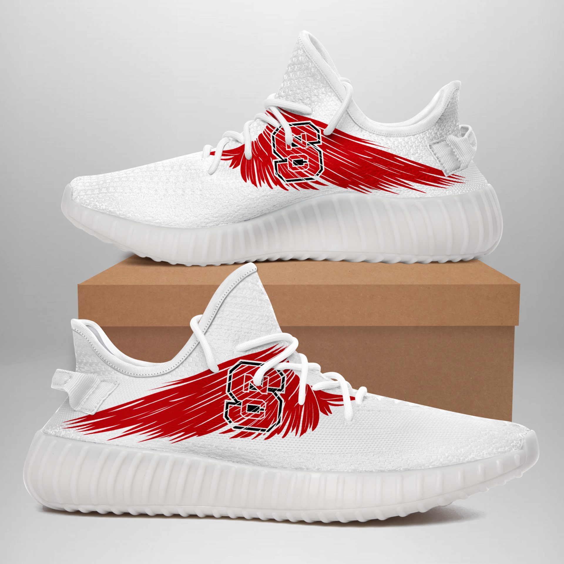 JWFancy NC State Wolfpack Yeezy Boost Shoes For Men And Women