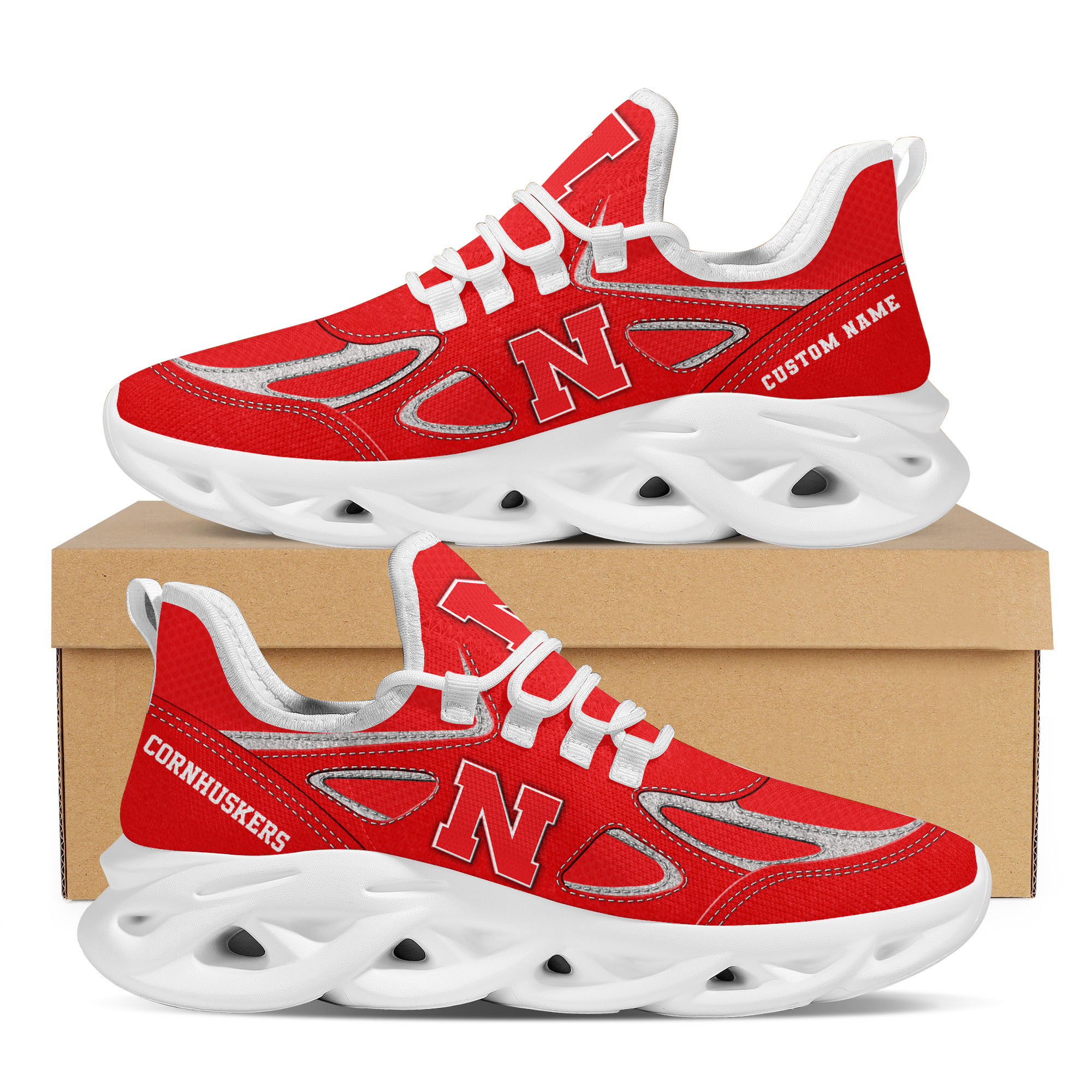 JWFancy Nebraska Cornhuskers Max Soul Shoes Sneakers For Men And Women