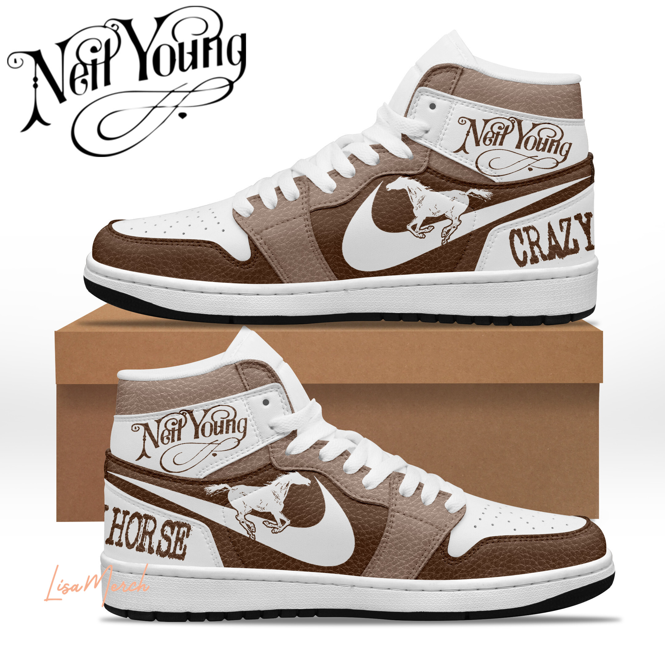 JWFancy Neil Young AJ1 High Sneakers Shoes For Men And Women