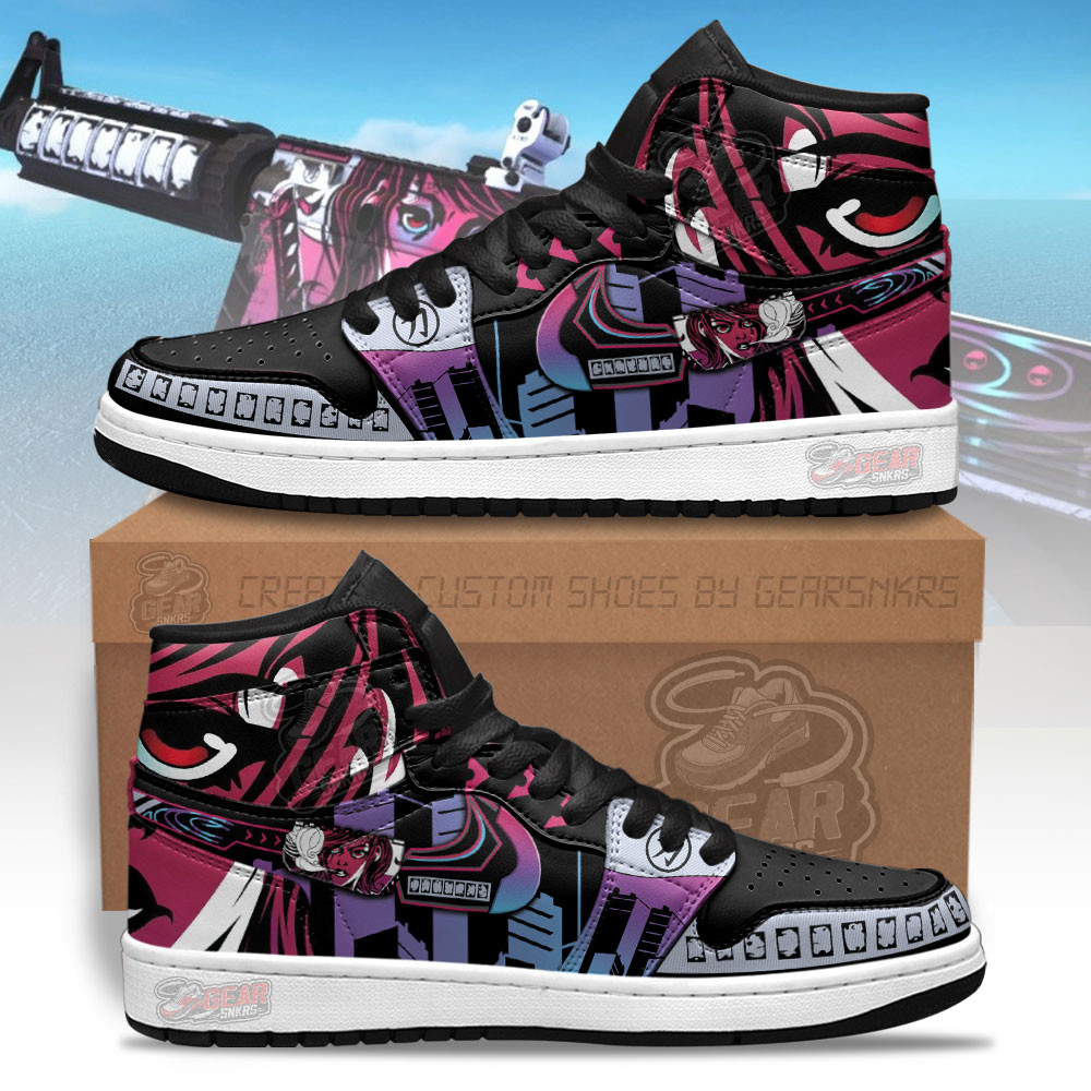 JWFancy Neo-Noir M4A4 Counter Strike Skins AJ1 High Sneakers Shoes For Men And Women