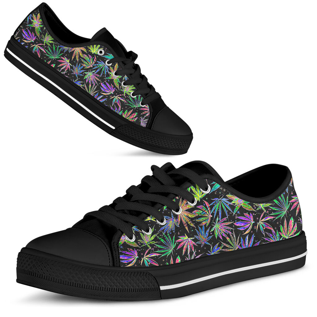 JWFancy Neon Pot Party - Weed  Low Top Canvas Sneakers Shoes For Men And Women