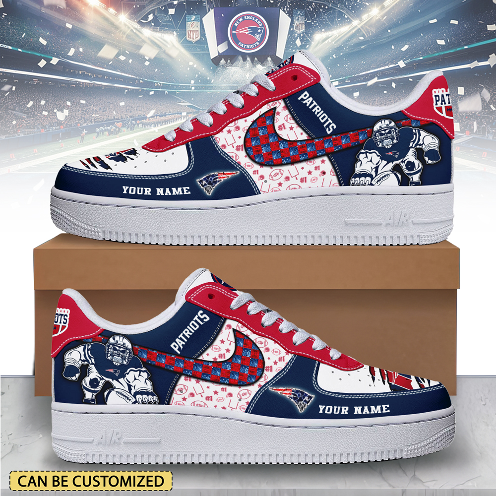 JWFancy New England Patriots Air Low-Top Sneakers Shoes For Men And Women