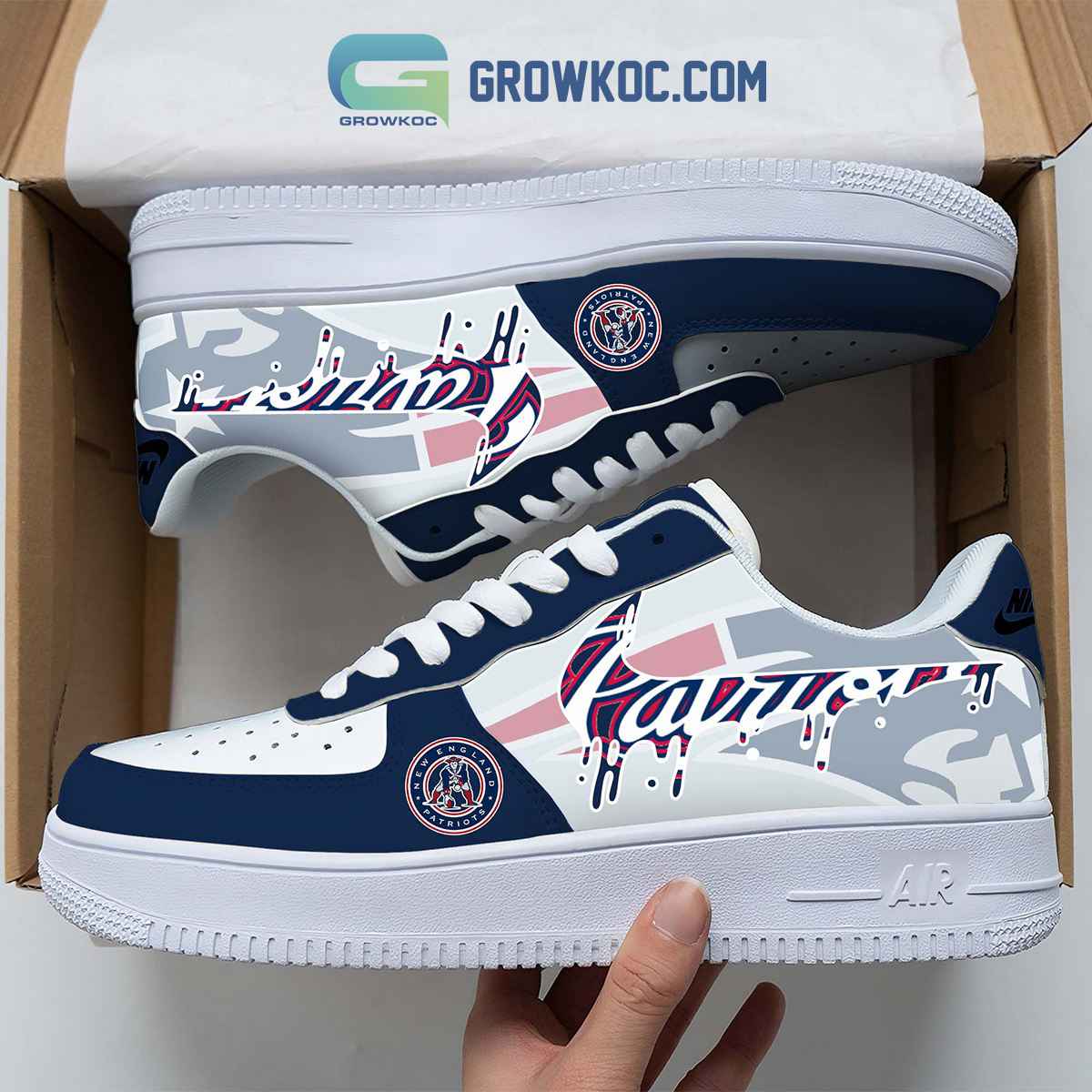 JWFancy New England Patriots Air Low-Top Sneakers Shoes For Men And Women