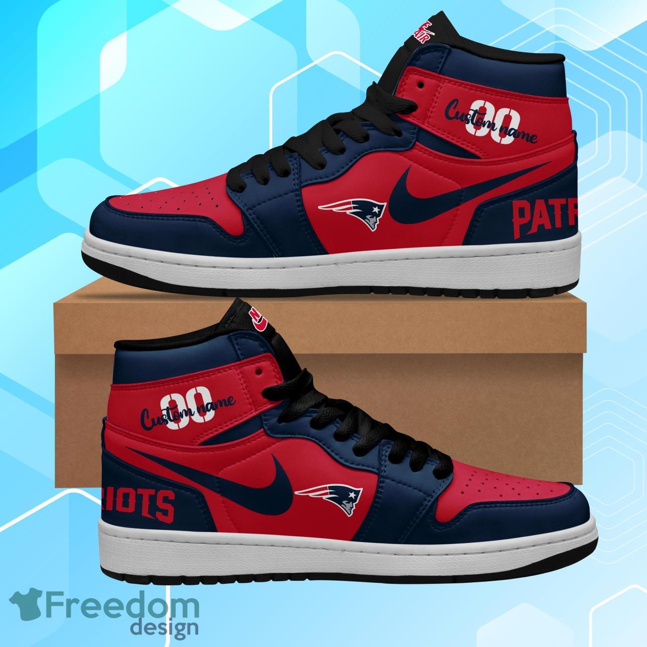 JWFancy New England Patriots AJ1 High Sneakers Shoes For Men And Women