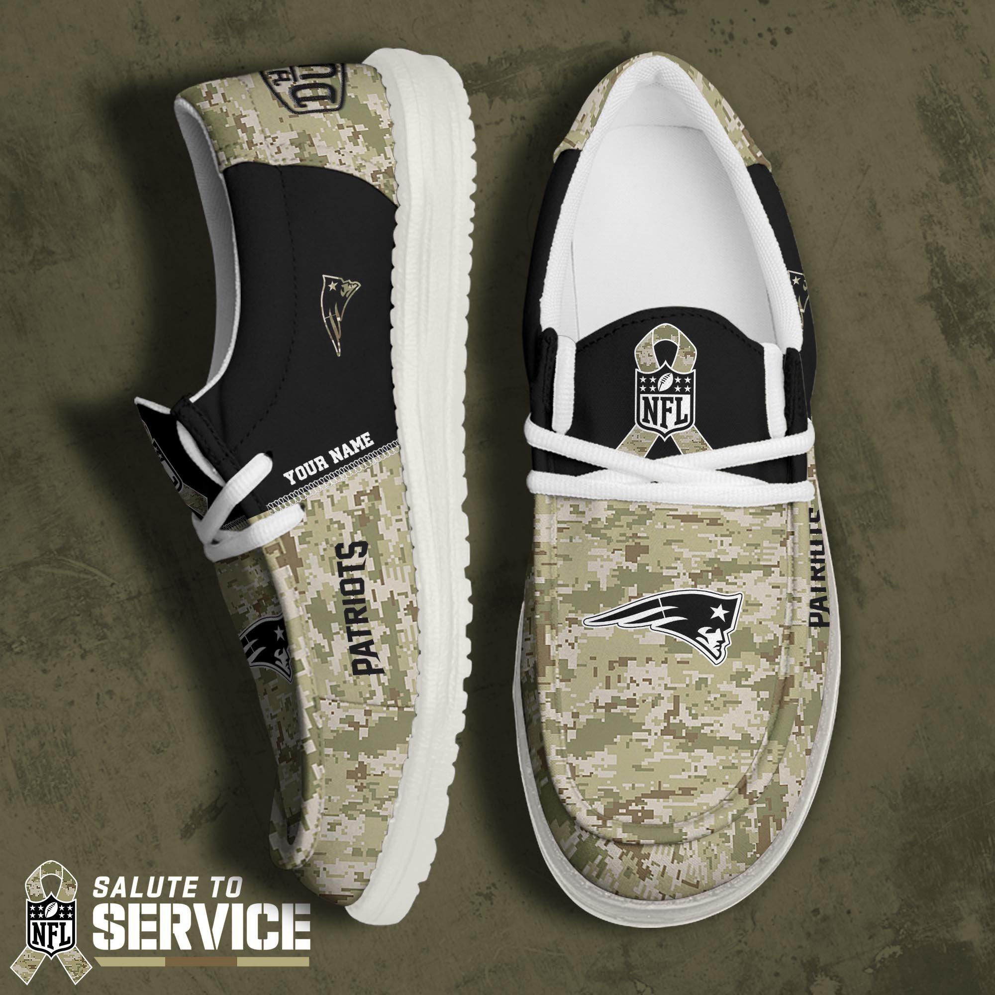 JWFancy New England Patriots Hey Dude Shoes Wally Men's Lace Up Loafers Comfortable For Men And Women