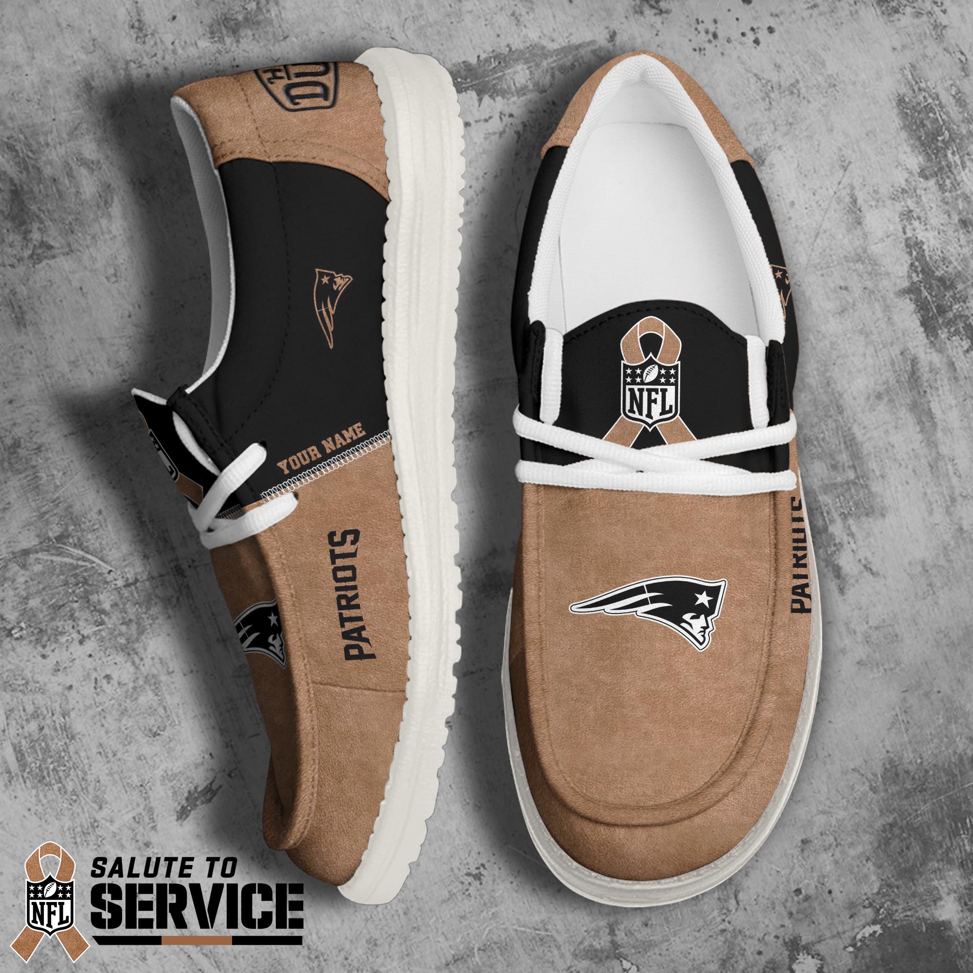 JWFancy New England Patriots Hey Dude Shoes Wally Men's Lace Up Loafers Comfortable For Men And Women
