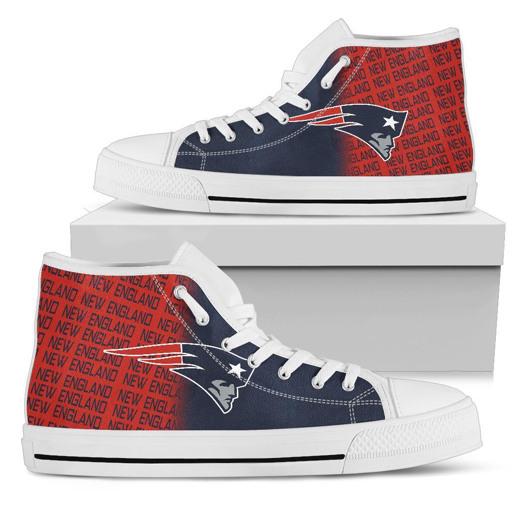 JWFancy New England Patriots High Top Canvas Sneakers Shoes For Men And Women