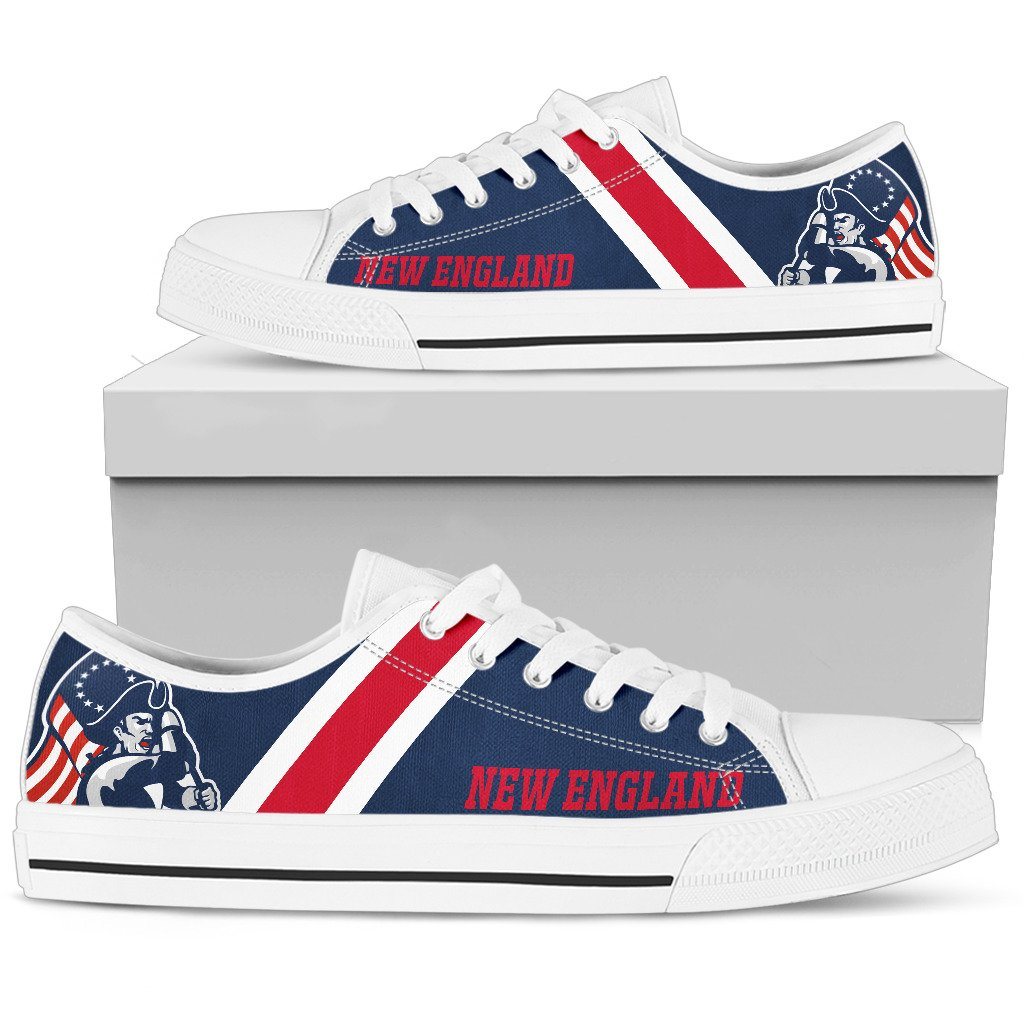 JWFancy New England Patriots Low Top Canvas Sneakers Shoes For Men And Women