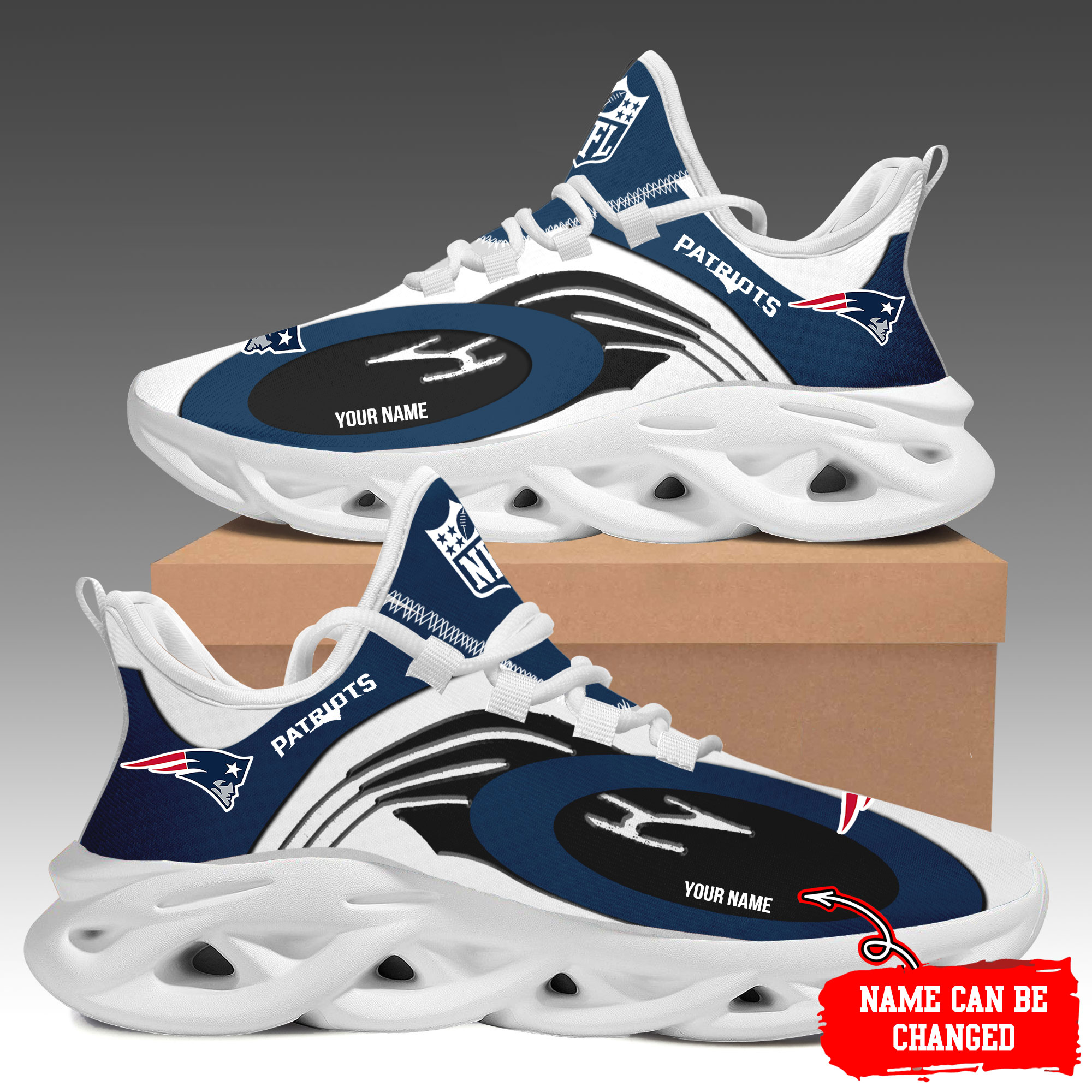 JWFancy New England Patriots Max Soul Shoes Sneakers For Men And Women