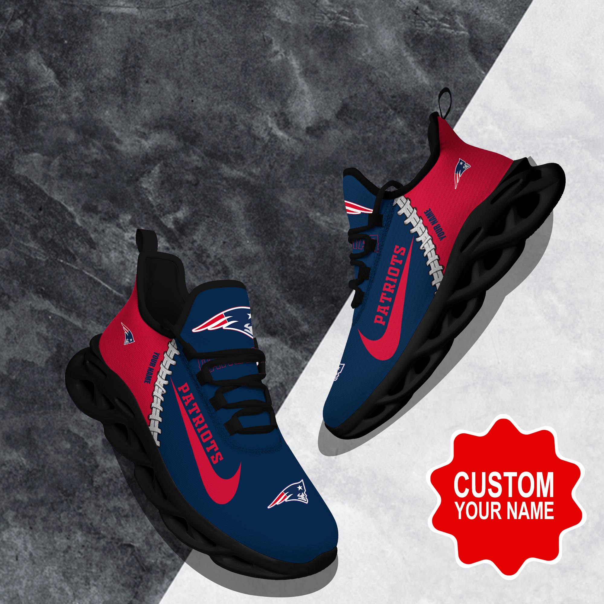 JWFancy New England Patriots Max Soul Shoes Sneakers For Men And Women