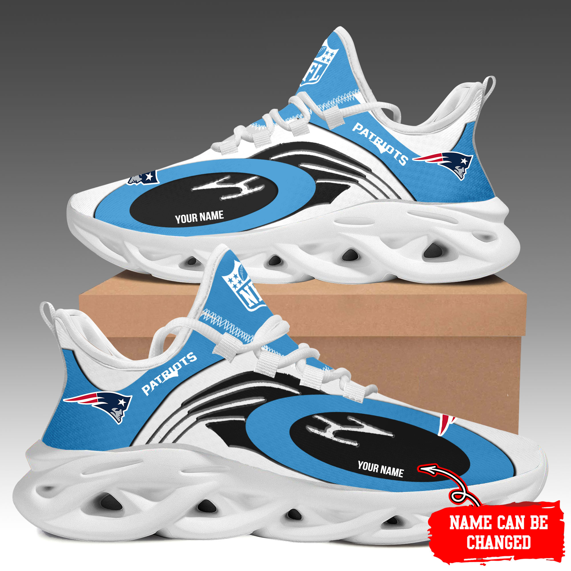 JWFancy New England Patriots Max Soul Shoes Sneakers For Men And Women