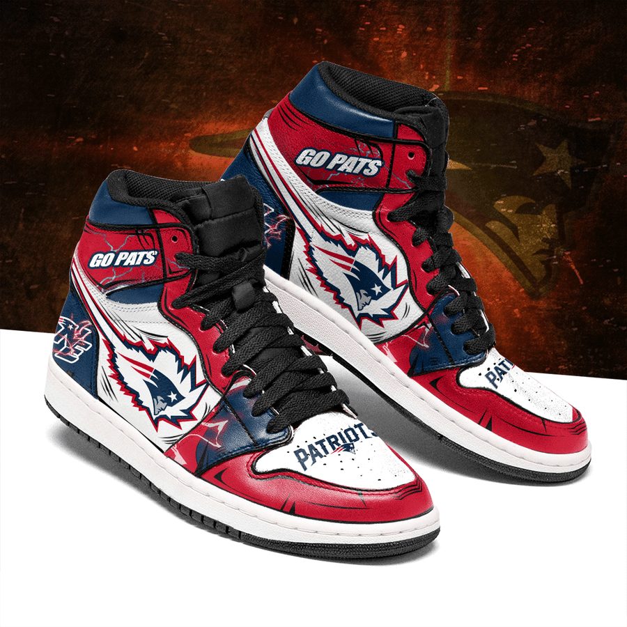 JWFancy New England Patriots NFL AJ1 High Sneakers Shoes For Men And Women