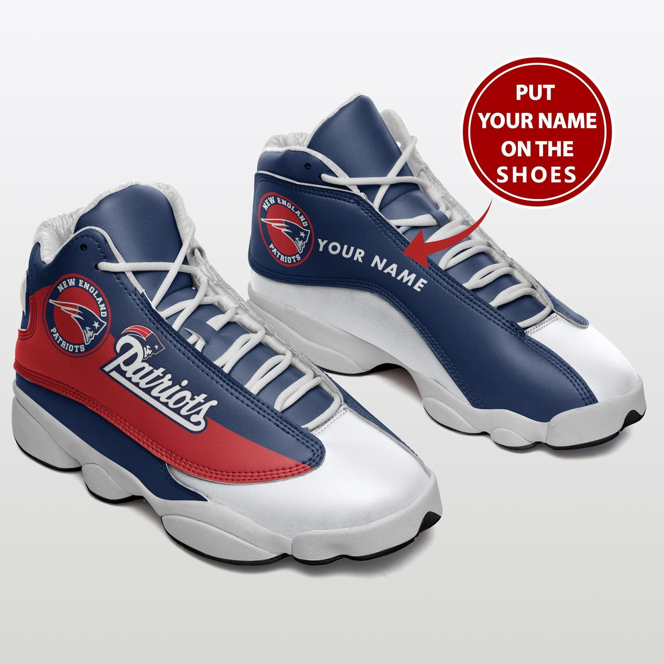 JWFancy New England Patriots NFL AJ13 Sneakers Shoes For Men And Women