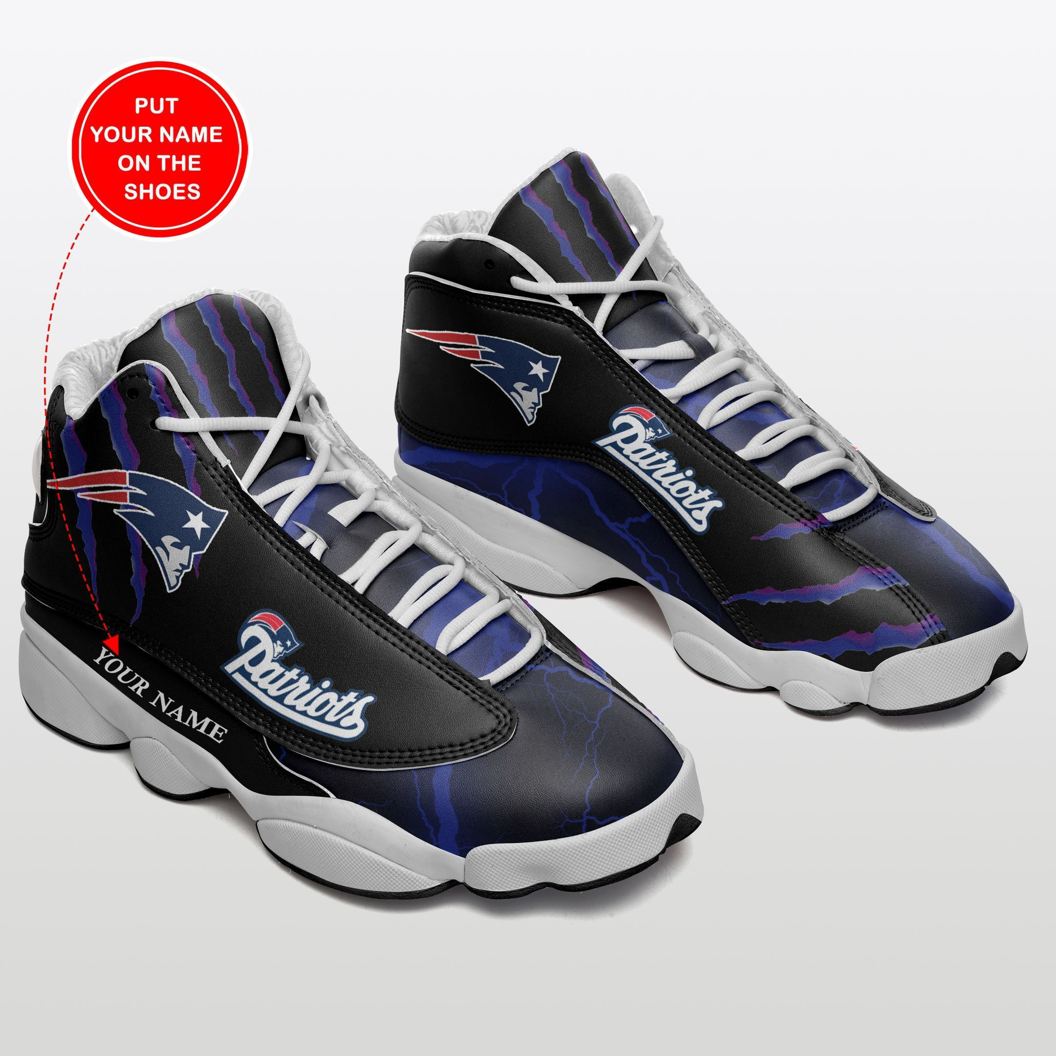 JWFancy New England Patriots NFL AJ13 Sneakers Shoes For Men And Women